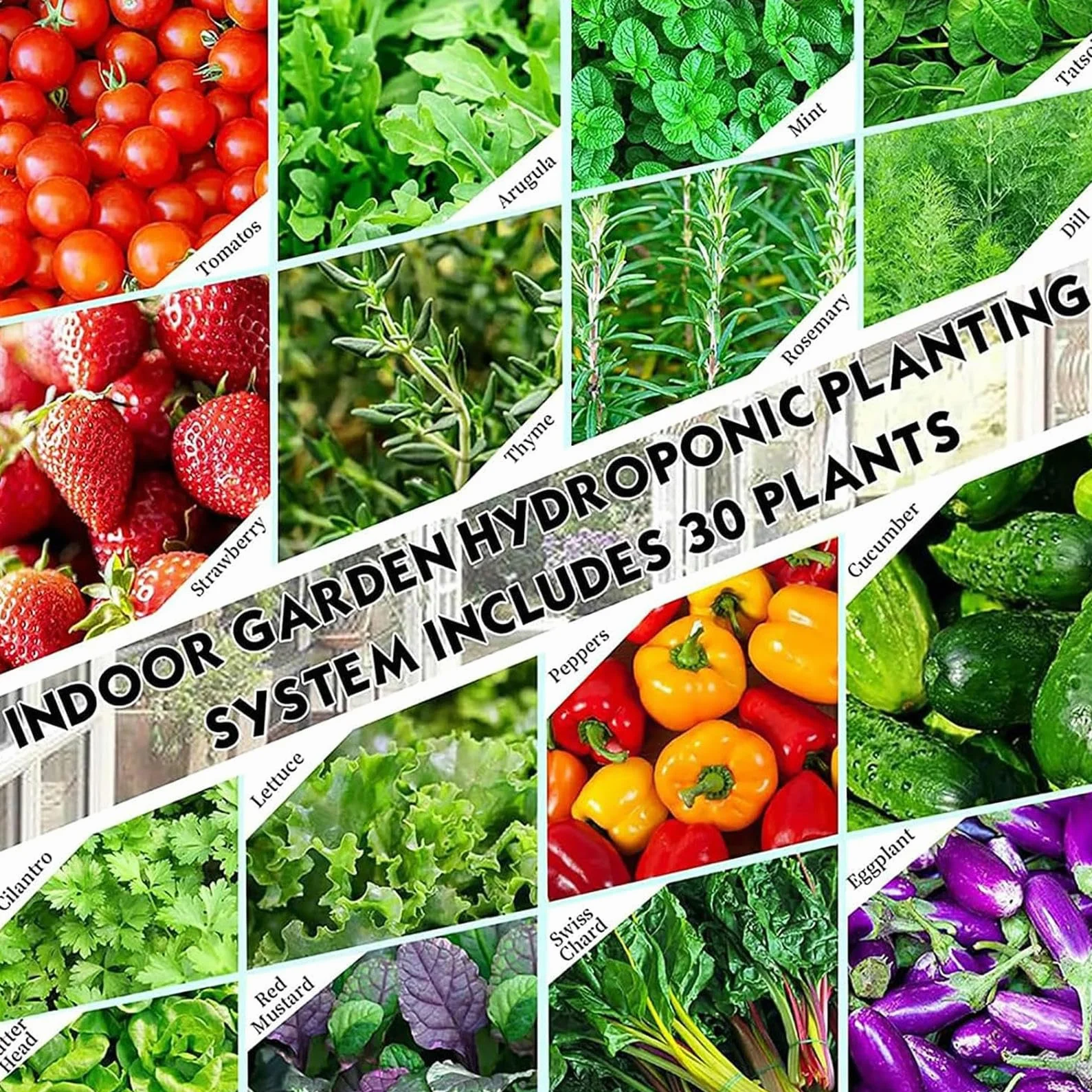 Hydroponics Tower Hydroponic Growing System Aeroponics Growing Kit 30 Pods z pompą nawadniającą