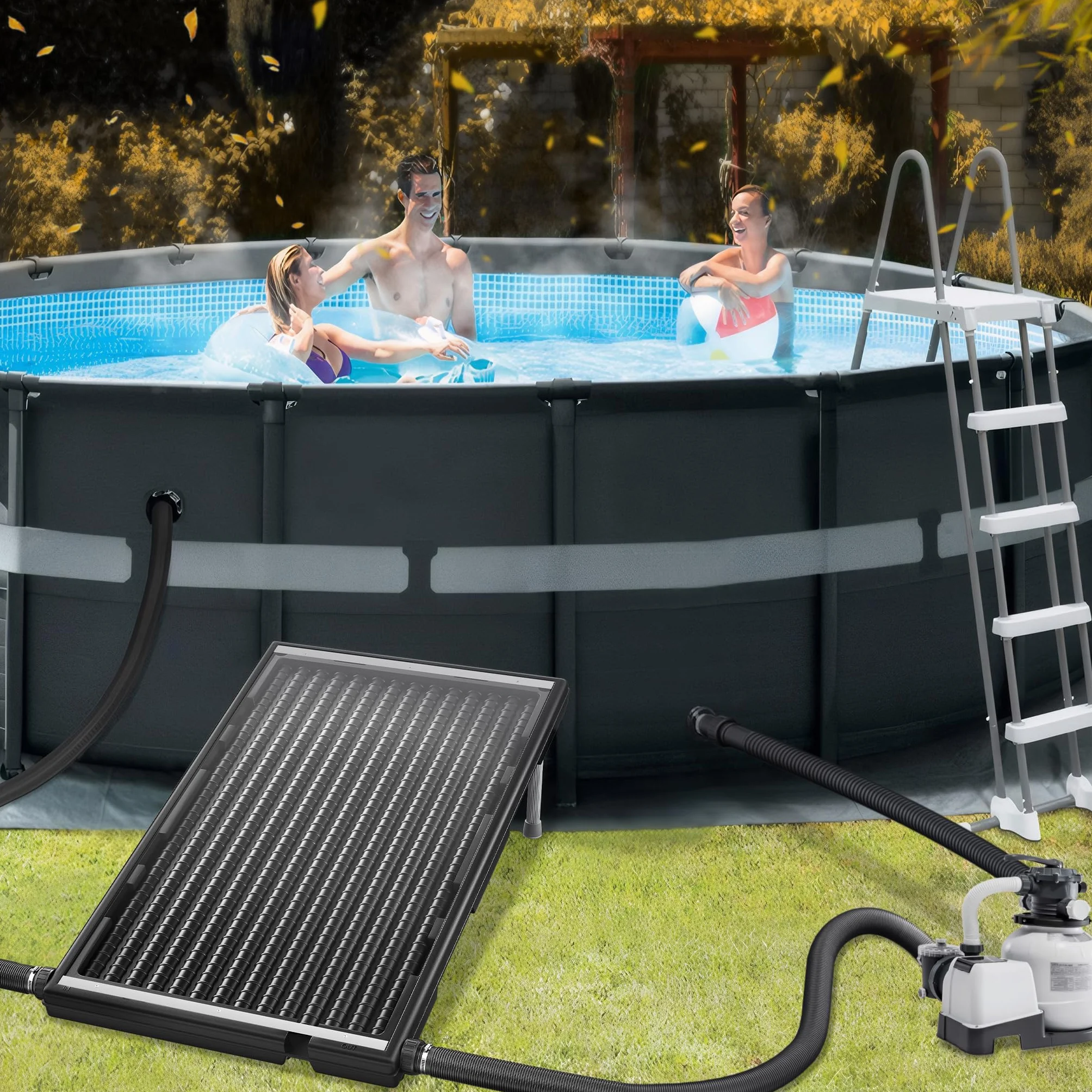 Aufun Kolektor słoneczny do basenu 110x69x14 cm 10000 l/h 38 mm