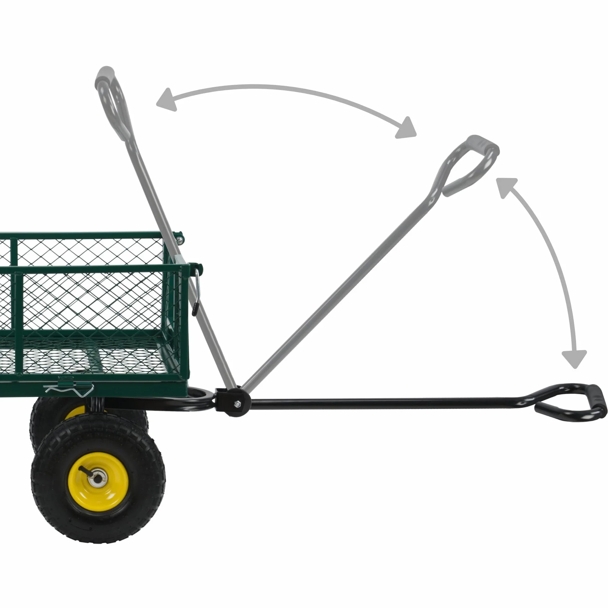 Zelsius Wózek ogrodowy 350 kg 105 l składany zielony/żółty