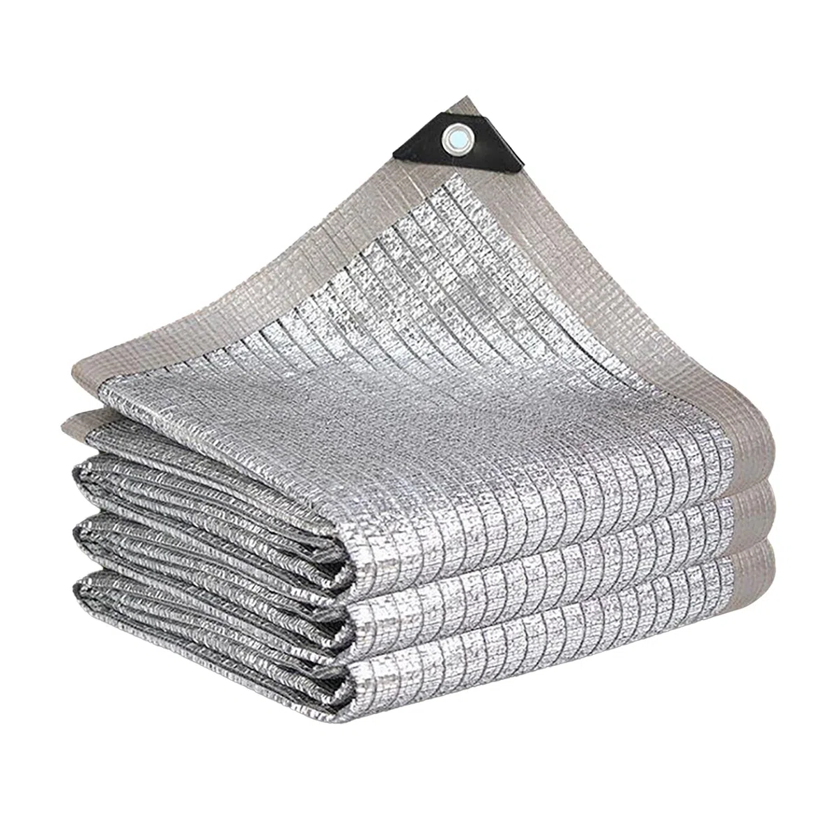 Wytrzymała odblaskowa tkanina przeciwsłoneczna, blokująca promieniowanie UV, aluminiowa tkanina do szklarni, patio i trawnika, trwała, z przelotkami, ochrona przed ciepłem i pielęgnacji roślin