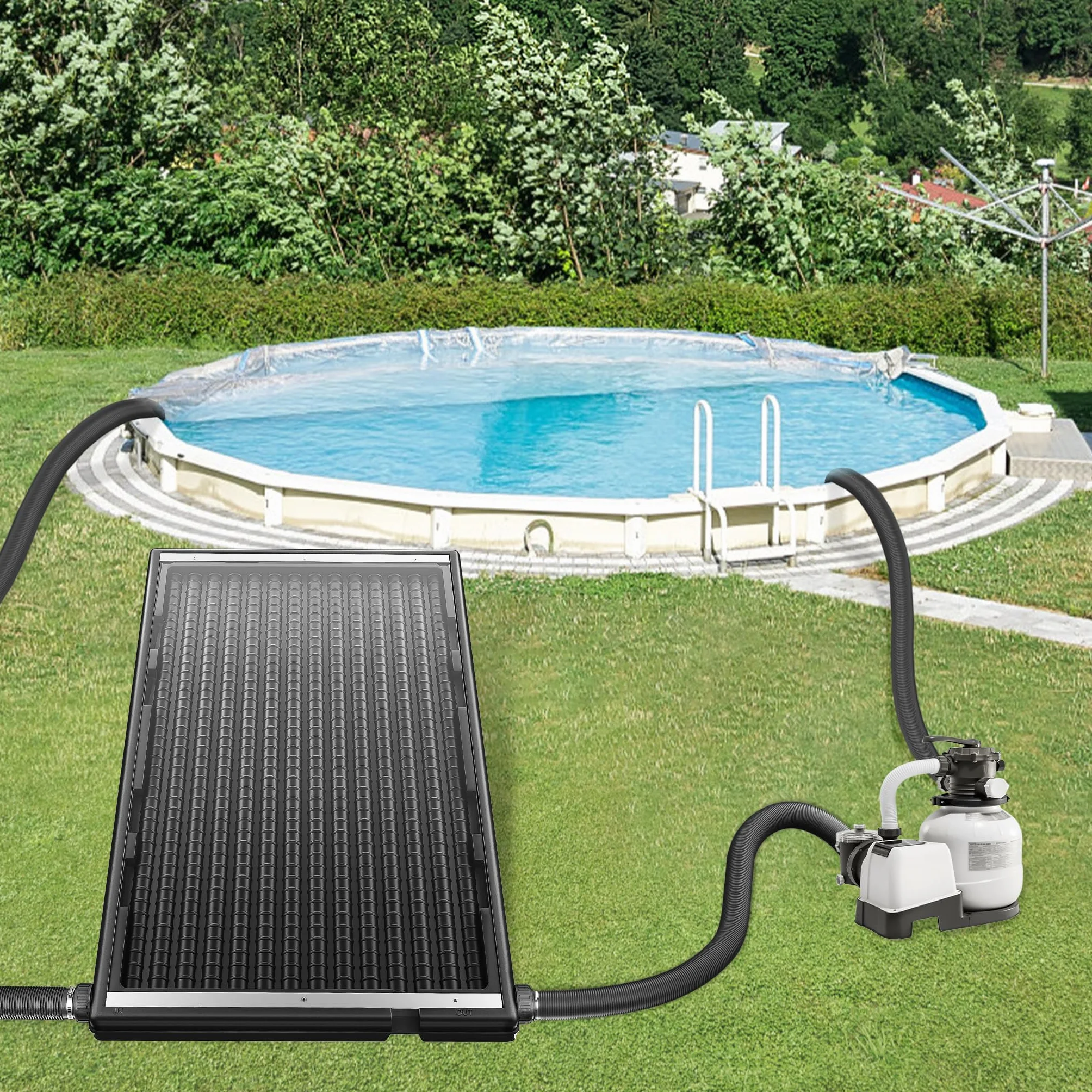Aufun Kolektor słoneczny do basenu 110x69x14 cm 10000 l/h 38 mm