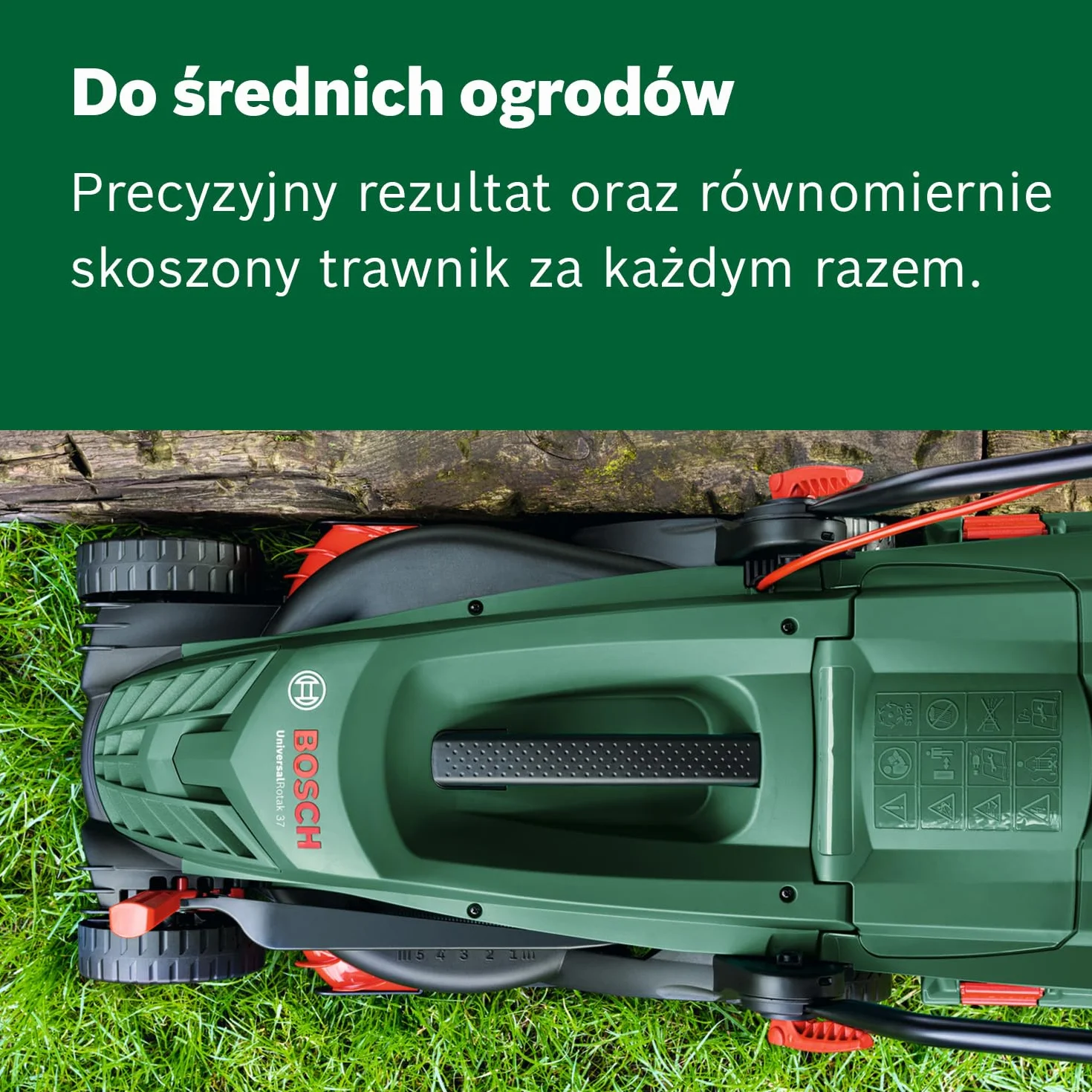 Bosch Kosiarka sieciowa UniversalRotak 37-555 (silnik 1 400 W, szerokość cięcia: 37 cm, zbiornik na trawę 40 l, uchwyty Ergoflex)