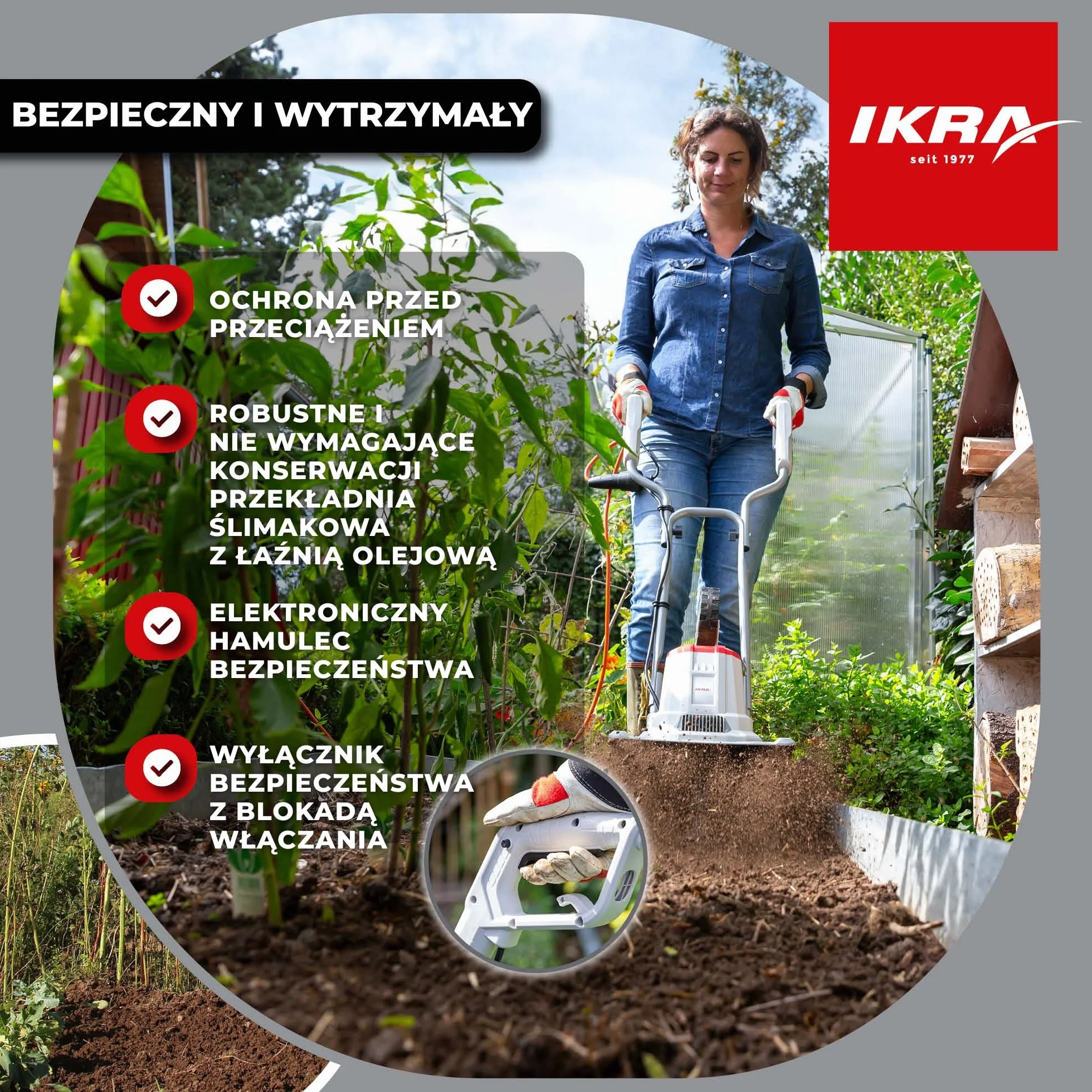 IKRA Glebogryzarka elektryczna IET 1030 1080 W 30 cm