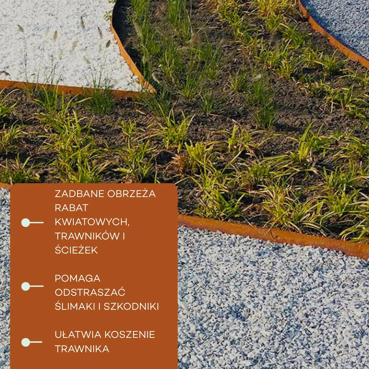 Rori Obrzeża trawnikowe ze stali Corten 5m - 16 cm wys. – zaokrąglony wierzch – 5 x 1m gięte obrzeża trawnikowe – obwódka do ogrodu warzywnego i rabat – ogrodzenie DIY