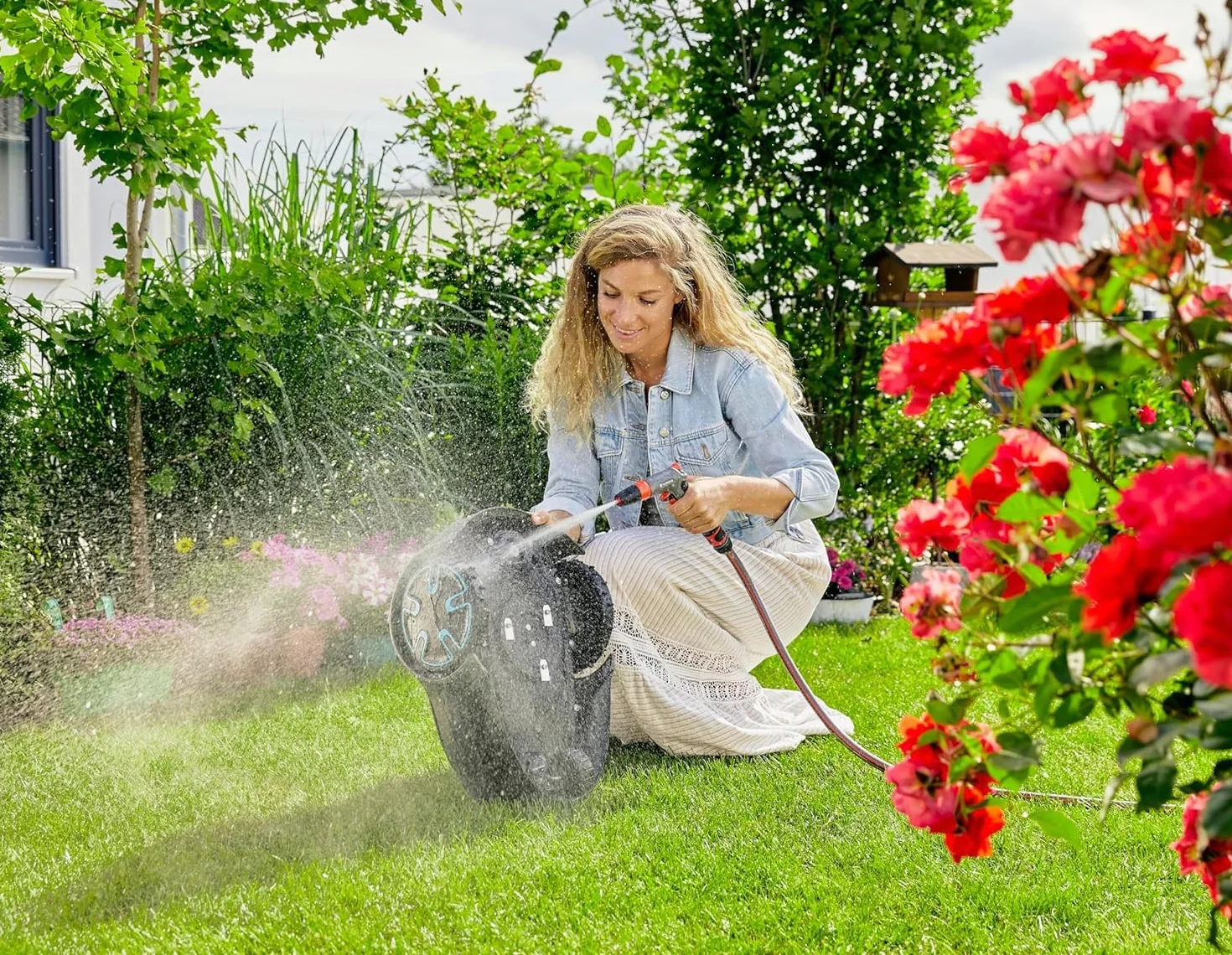 Gardena robot koszący SILENO minimo 350 zestaw: Robot koszący 350 m², sterowany przez aplikację Gardena Bluetooth, wysokość koszenia 20 do 45 mm, SilentDrive 15208-47, 350m