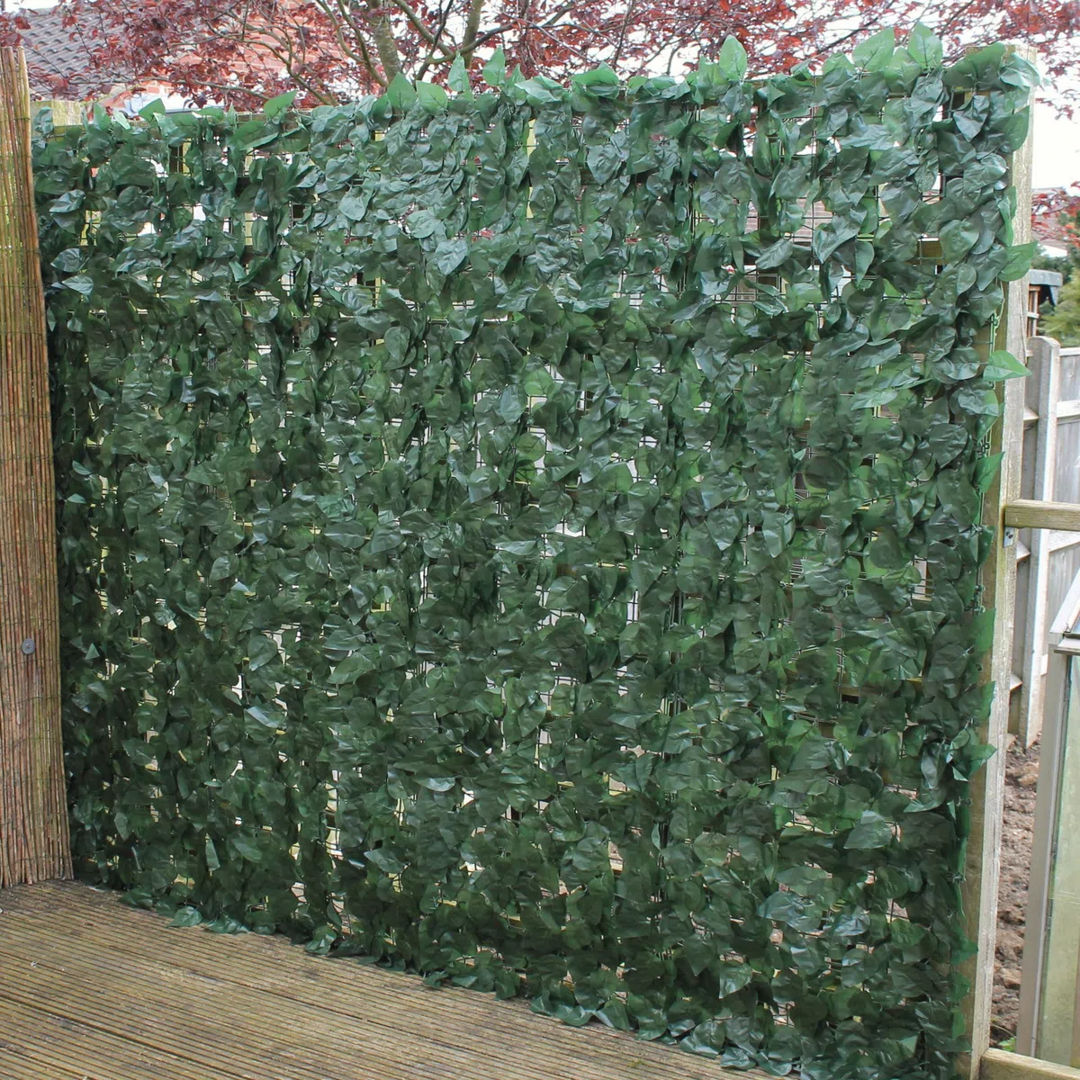 Zielona walijska siatka druciana, duży ekran ze sztucznym bluszczem, na ogrodzenie ogrodowe, 2 m x 3 m