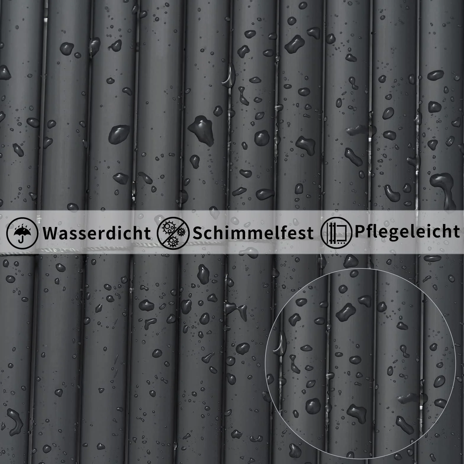 WOLTU Mata maskująca z PCW, 160 x 500 cm (wys. x dł.), ogrodzenie balkonowe, z opaskami kablowymi, odporna na działanie warunków atmosferycznych i warunków atmosferycznych, osłona ogrodzenia, do