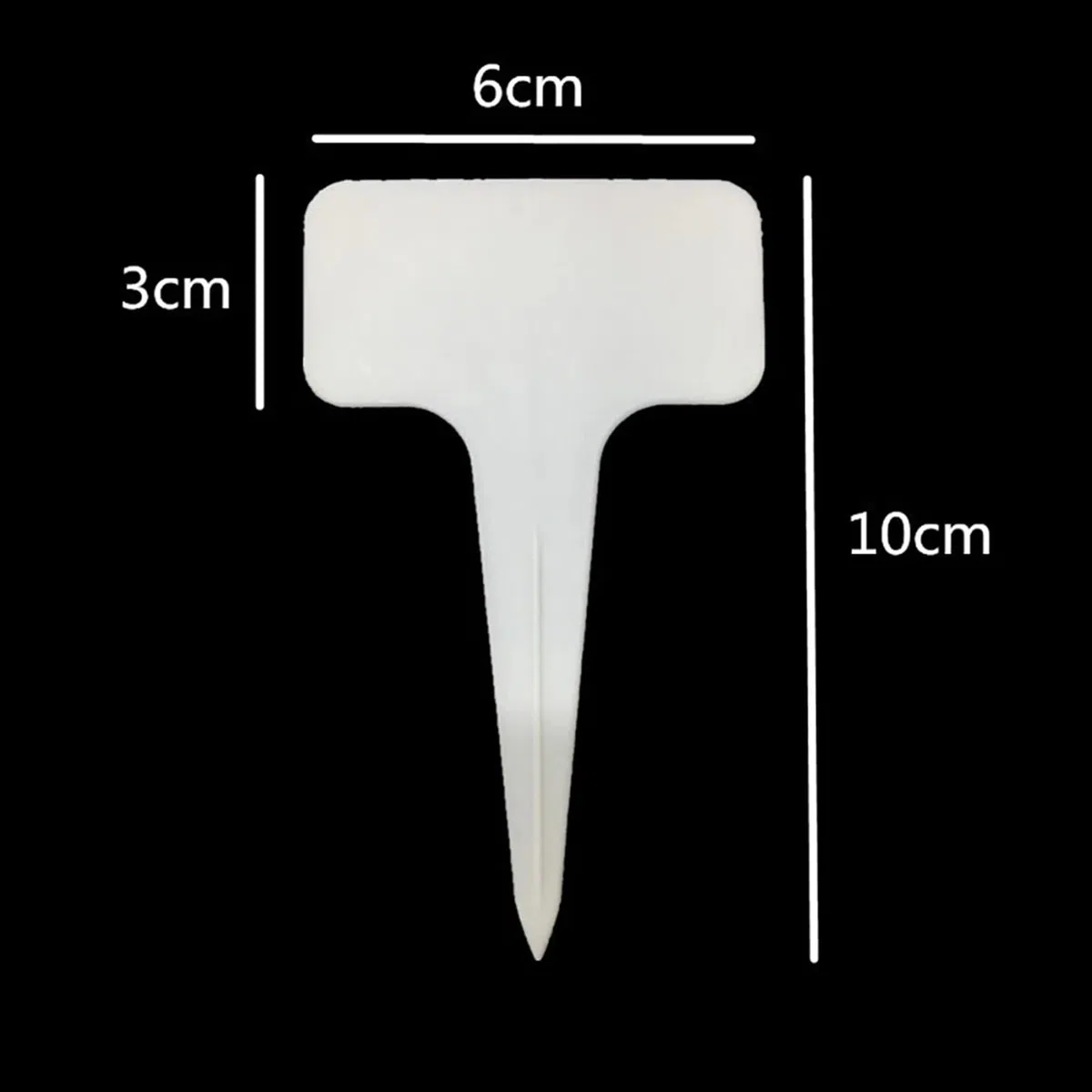 12 plastikowych etykiet na rośliny typu T | Wielokolorowe opakowanie 12 sztuk, 10x6 cm, wytrzymałe, wodoodporne, do markerów ogrodowych(White)