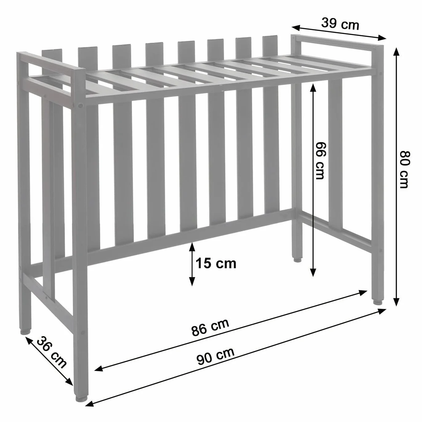 Mendler Osłona na klimatyzator HWC-K58 metal 80x90x39cm szary