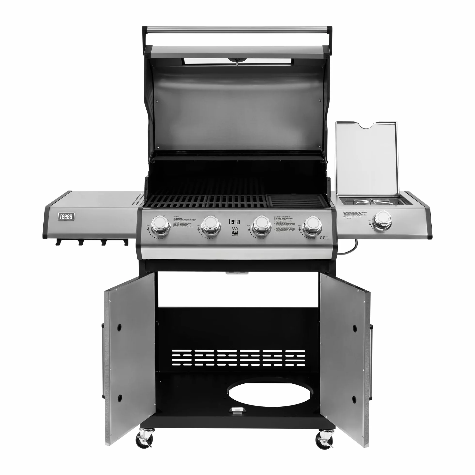 Teesa Grill Gazowy Ogrodowy BBQ MASTER 5 Palników 17kW Termometr