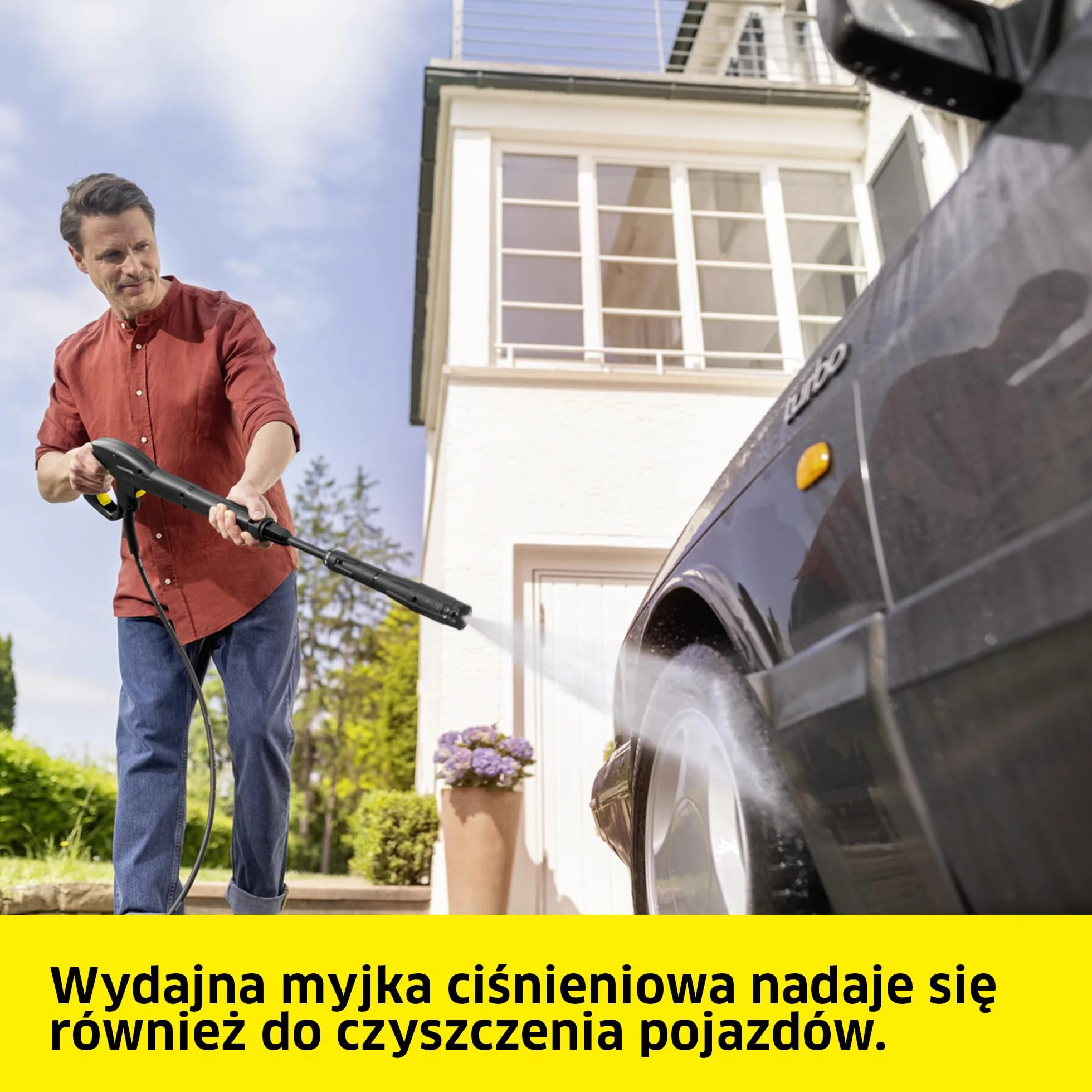 Kärcher myjka ciśnieniowa K 5 FJ, ciśnienie: 145 bar, wydajność: 500 l/h, wydajność powierzchniowa: 40 m²/h, filtr wody, waga: 6,3 kg, pistolet, wąż, dysza rotacyjna, lanca Vario Power, dysza pianowa