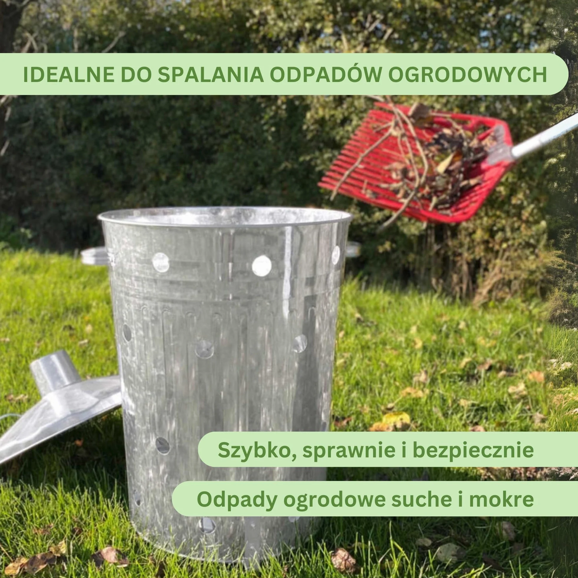 Rori Palenisko XL na odpady ogrodowe z pokrywką, okrągły (110 l)