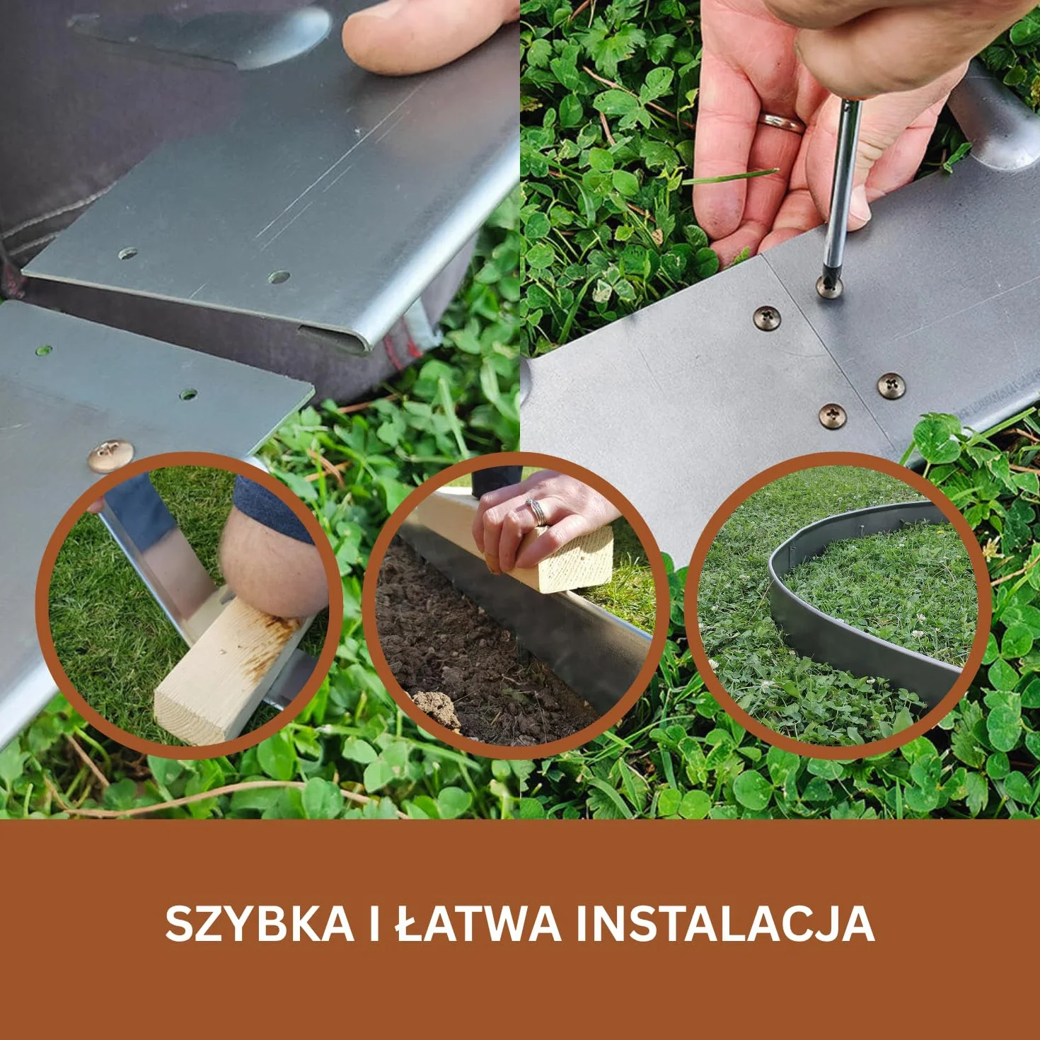 Rori Obrzeża trawnikowe ze stali Corten 5m - 16 cm wys. – zaokrąglony wierzch – 5 x 1m gięte obrzeża trawnikowe – obwódka do ogrodu warzywnego i rabat – ogrodzenie DIY
