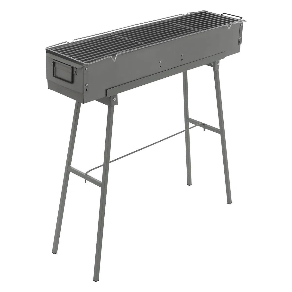 Grill na węgiel drzewny, nośność 35 kg, duży ruszt do grillowania, składany grill z kratką grillową, na pikniki, kempingowe wieczory przy grillu