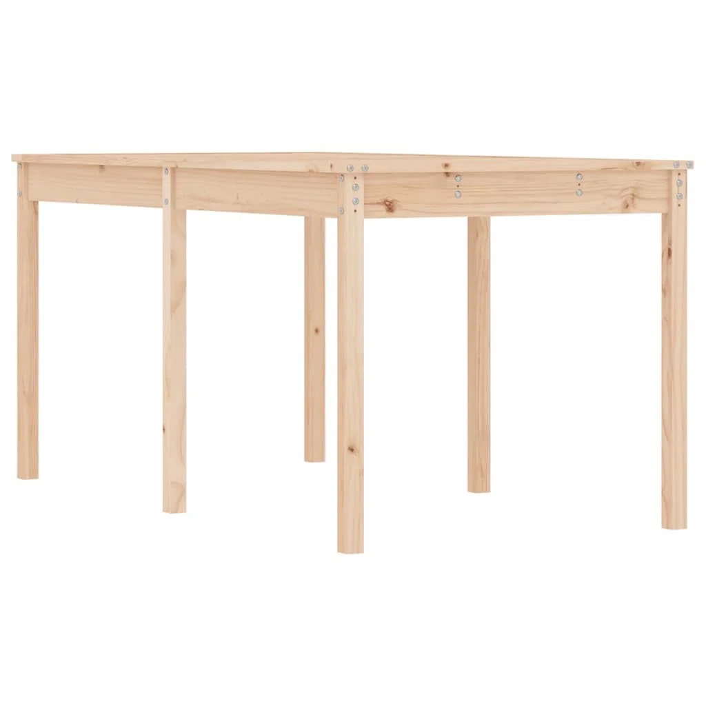 Stół ogrodowy lite drewno sosnowe 159,5 x 82,5 x 76 cm | Wytrzymały blat stołu, stabilna rama drewniana, na taras i balkon, instrukcja montażu w zestawie