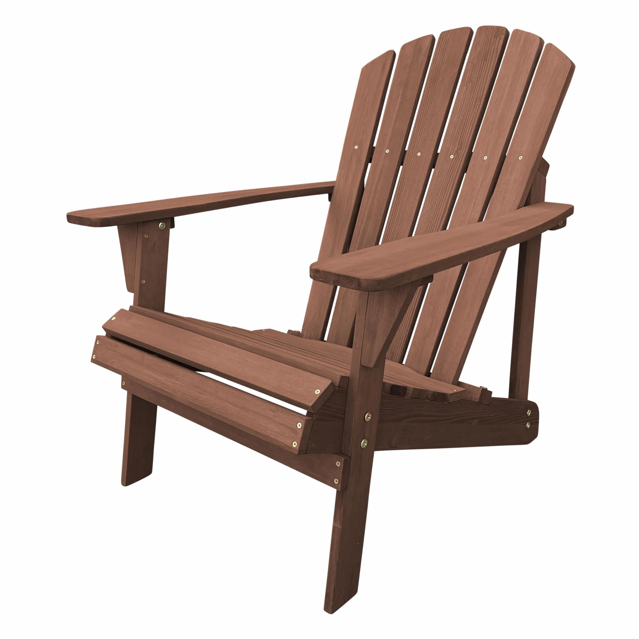 AXI Carmen Adirondack Krzeslo, krzeslo ogrodowe z drewna, kolor kawowy | drewniane krzesla ogrodowe dla 1 osoby/lezak/fotel wypoczynkowy z podlokietnikiem | 90,5 x 78,4 x 93 cm
