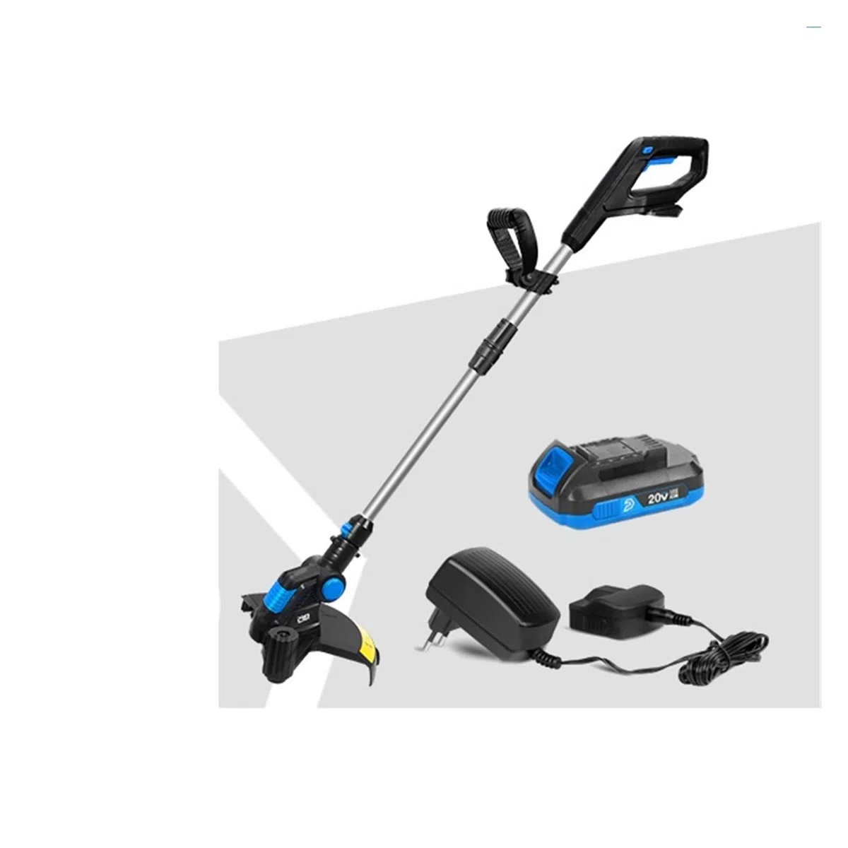 20V elektryczna podkaszarka do trawy bezprzewodowa kosiarka do trawy 12 cali automatyczne zwalnianie przecinak do żyłki przycinanie narzędzia ogrodnicze akumulator litowo-jonowy (Color : 20V-Coil-Set