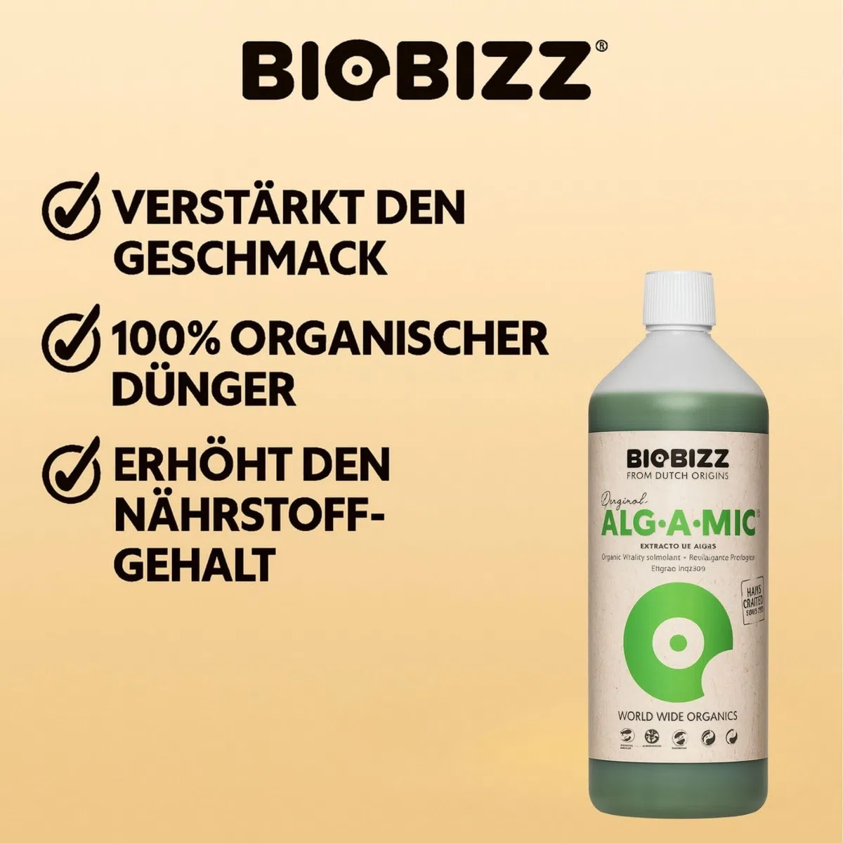 Weedness BioBizz ALG-A-Mic 5 litrów – naturalny nawóz do uprawy pomidorów w płynie orchidee bonsai organiczny NPK