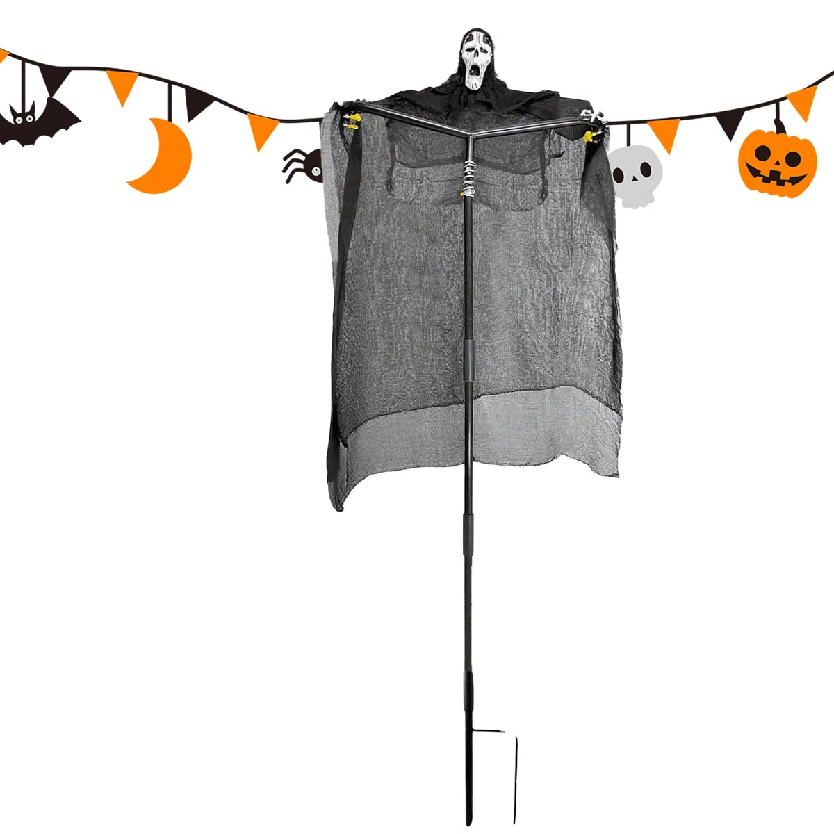 Zewnętrzne Dekoracje Halloween Dekoracja Ducha Strach Na Wróble Na Zewnątrz | Duże Odporne na Pogodę Rekwizyty Sceniczne Ozdoby do Trawnika, Ogrodu, Werandy, Nawiedzonego Domu i Cmentarza