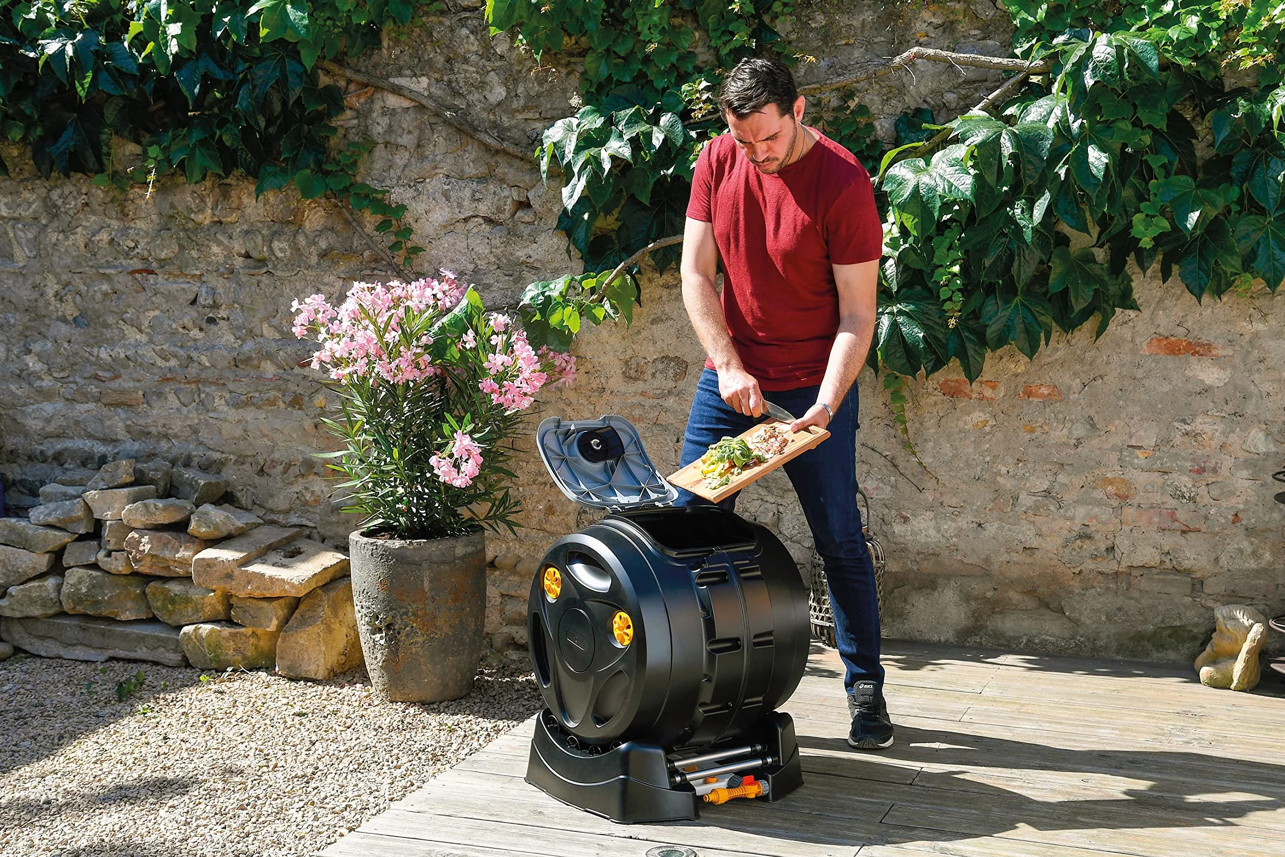 Hozelock Easymix Kompostownik Bębnowy, Czarny, 100 l