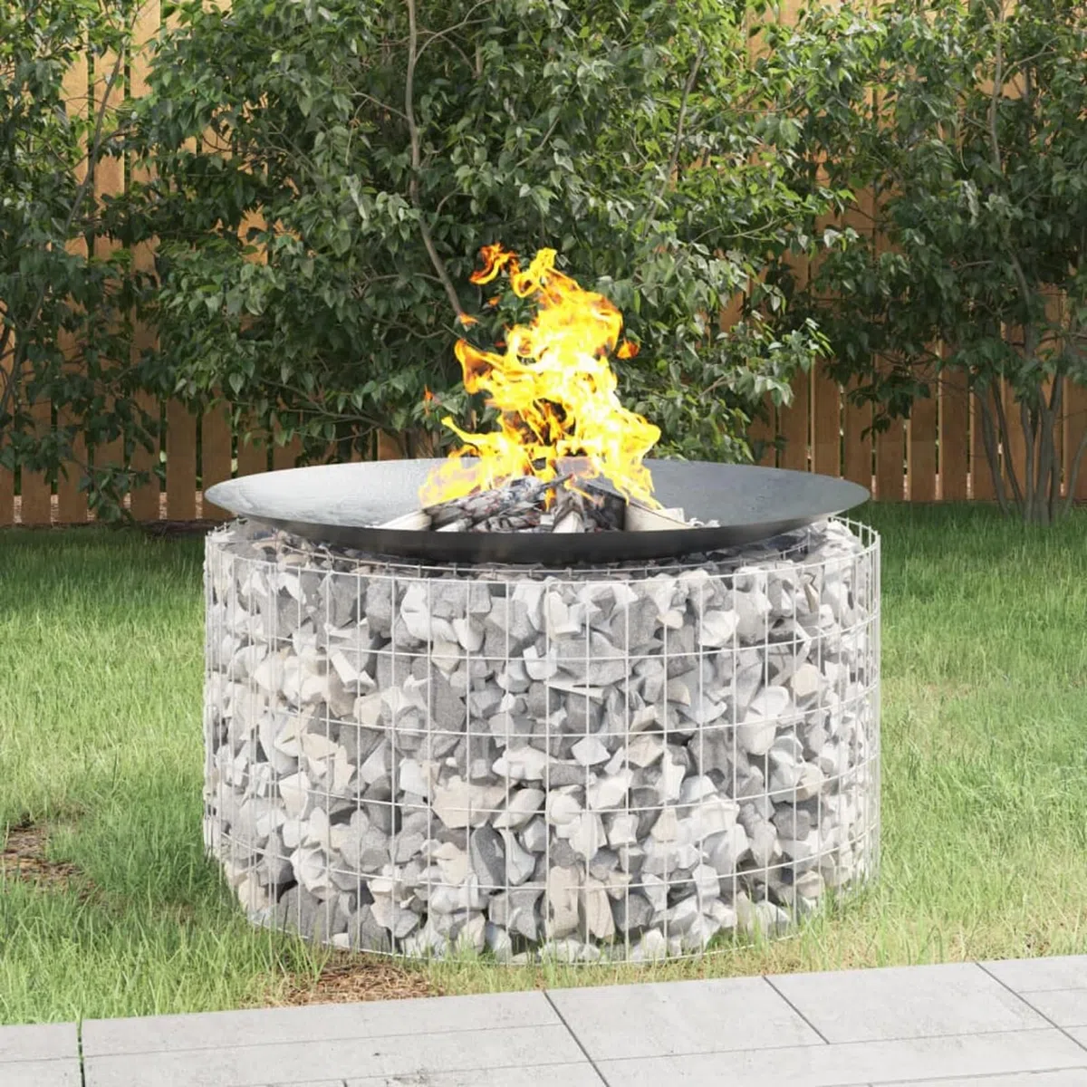 ShGaxin Palenisko gabionowe Żelazo ocynkowane Ø100 cm, Węgiel Grill, Grill Węgiel I Le?a, Grill Grill