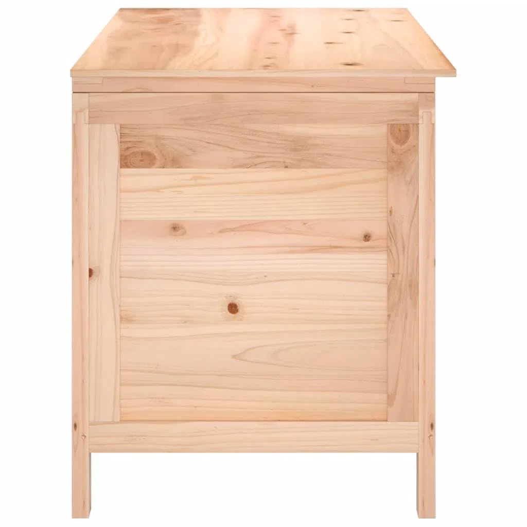 Skrzynia ogrodowa z litego drewna jodłowego, 99 x 50 x 56,5 cm, duża, odporna na warunki atmosferyczne skrzynia ogrodowa i skrzynia na poduszki z miejscem do przechowywania poduszek