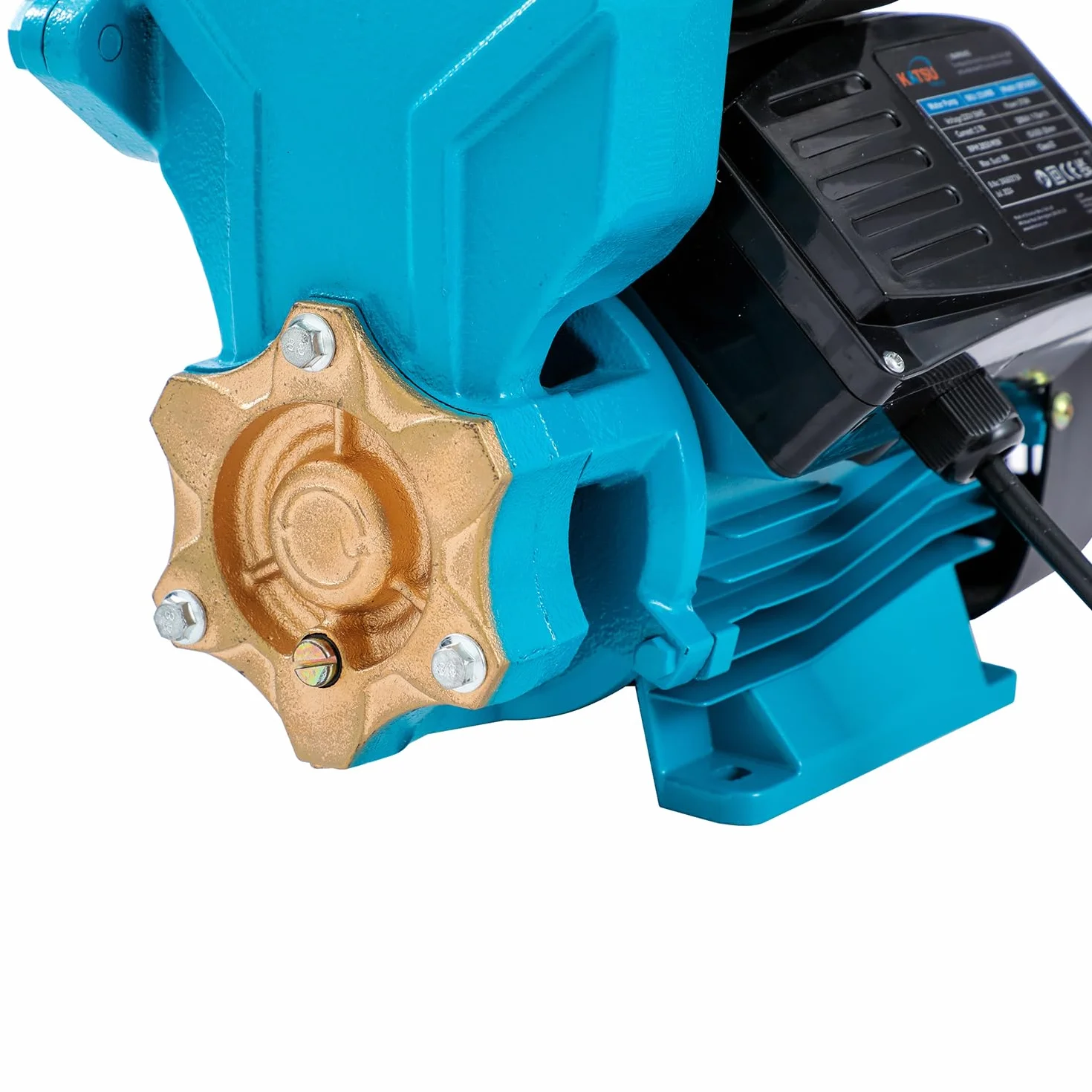 KATSU Tools Pompa wspomagająca ciśnienie wody półautomatyczna kontrola ciśnienia samozasysająca 370 W nadaje się do domowego domowego ogrodu krany wodne 151408