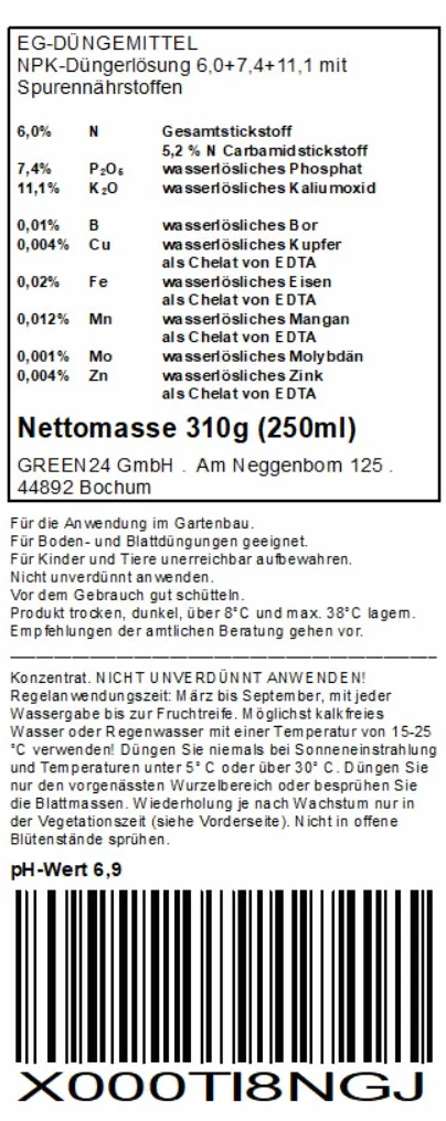 GREEN24 Nawóz chili Spezial Capsicum, do nawożenia chili (chili), papryki i pomidorów, płynny nawóz z profesjonalnej linii