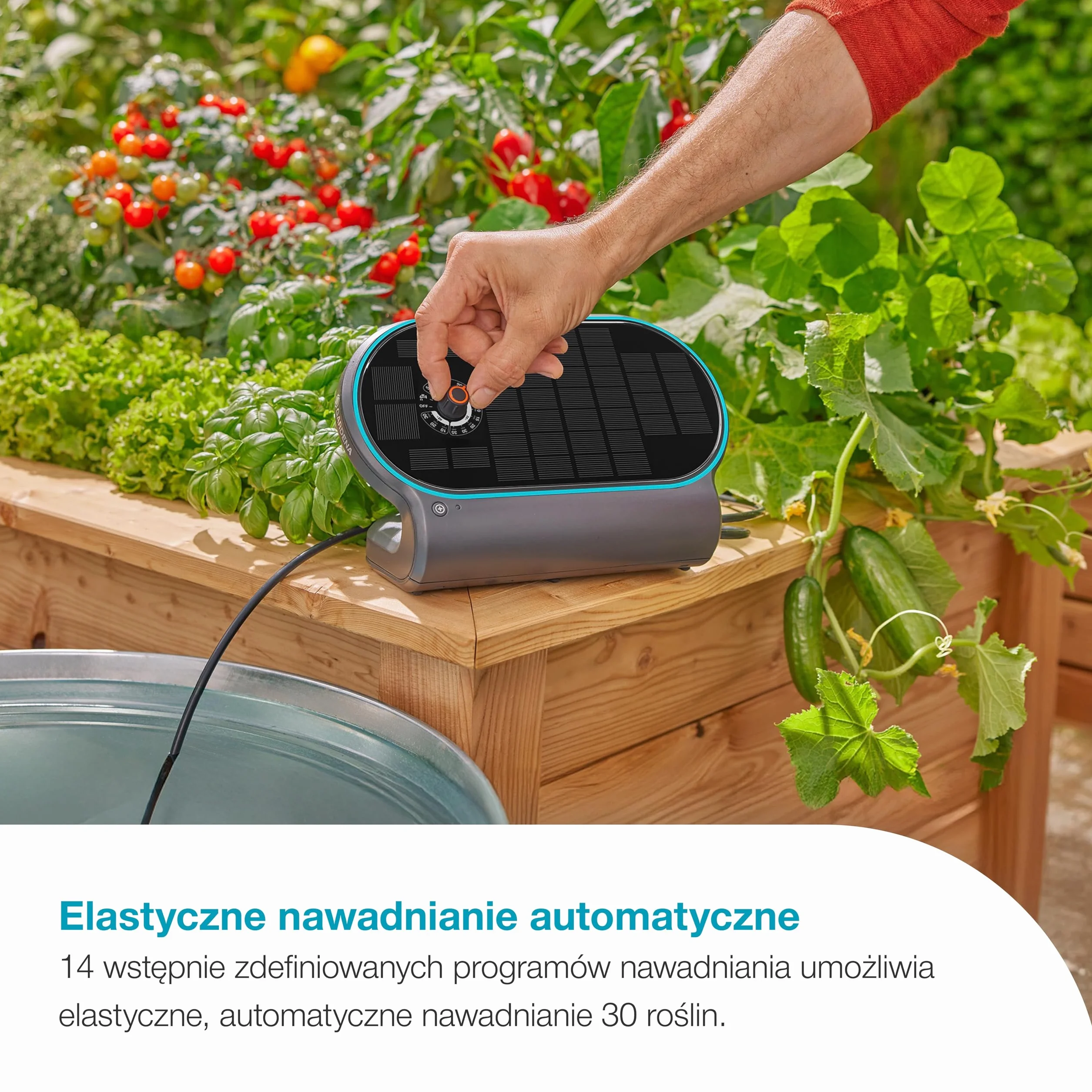 Gardena System nawadniania słonecznego AquaBloom L Set, automatyczny system nawadniania