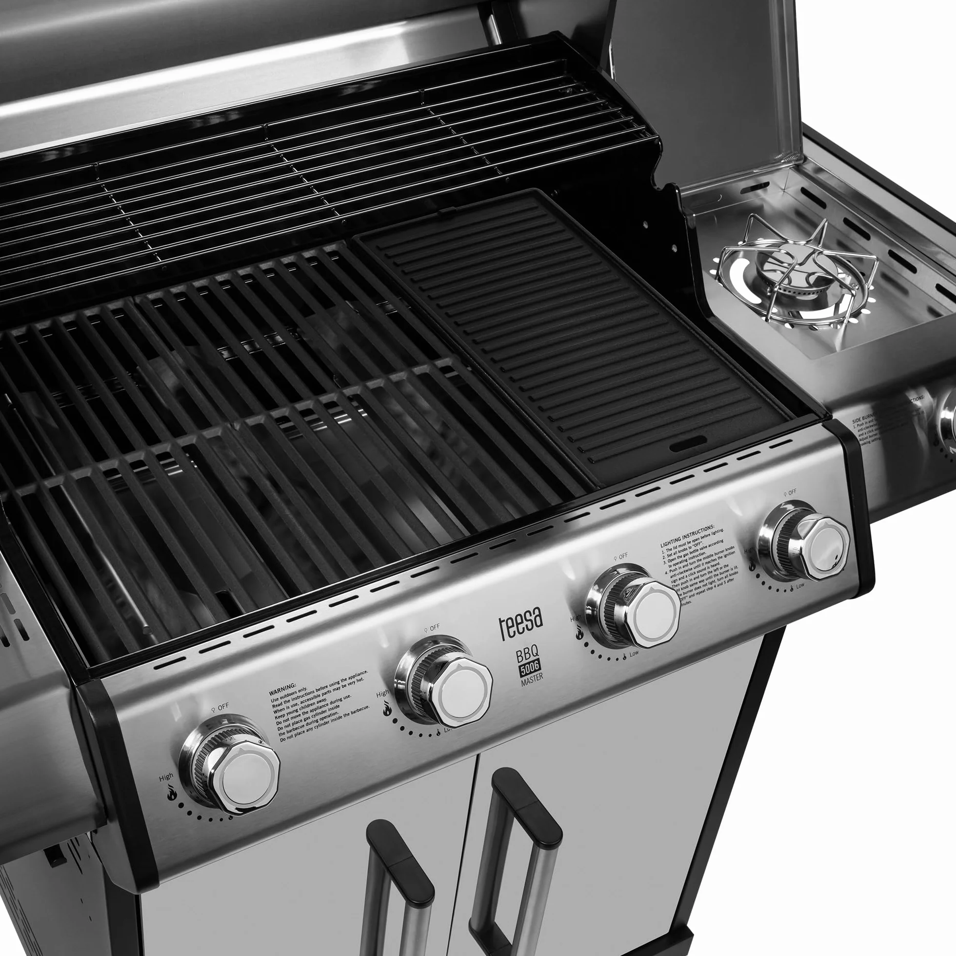 Teesa Grill Gazowy Ogrodowy BBQ MASTER 5 Palników 17kW Termometr