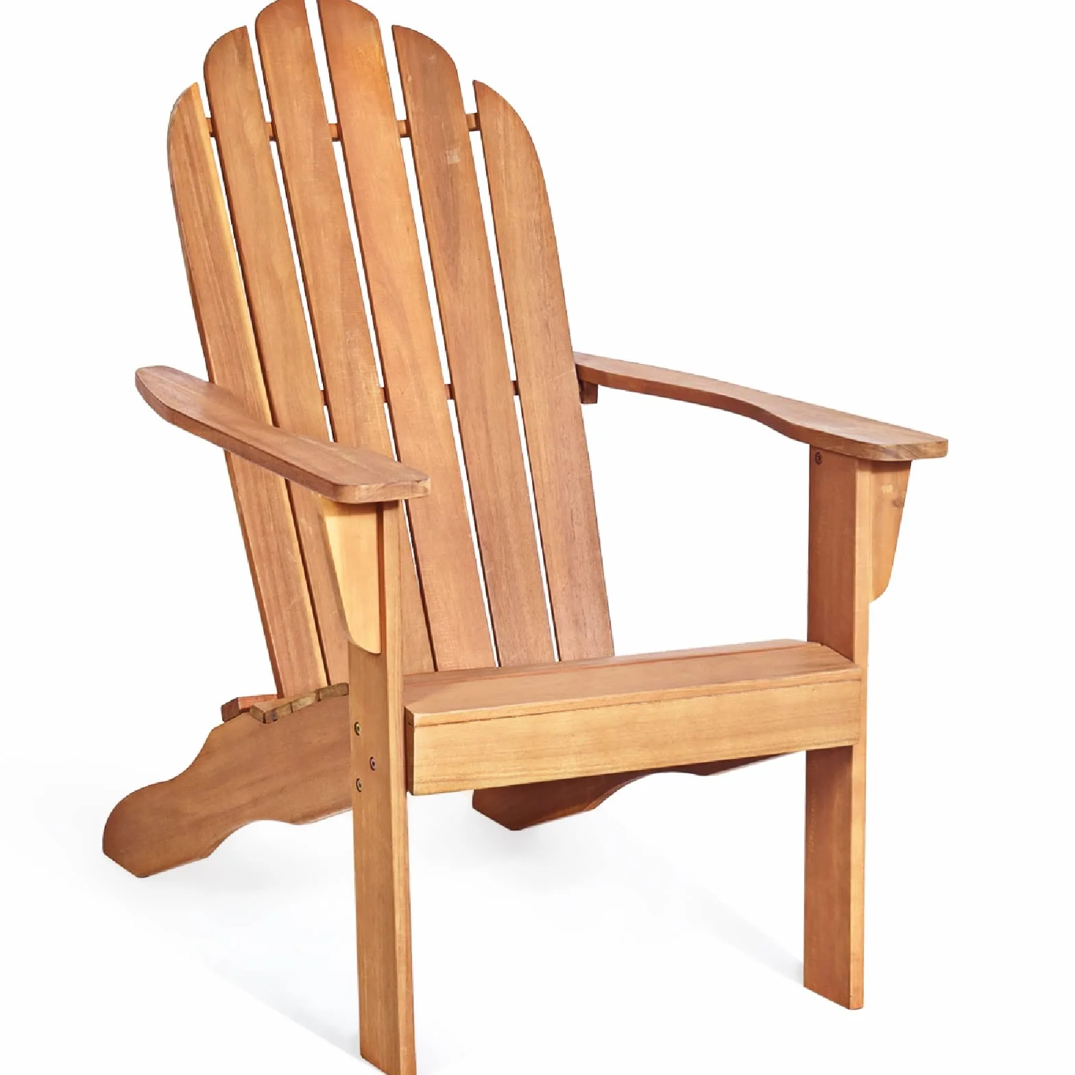 GIANTEX Adirondack krzesło ogrodowe z drewna akacjowego, fotel ogrodowy, styl rustykalny, Westport Chair/fotel, meble ogrodowe, drewniane leżanki, obciążenie 160 kg, ergonomiczne krzesło drewniane, do
