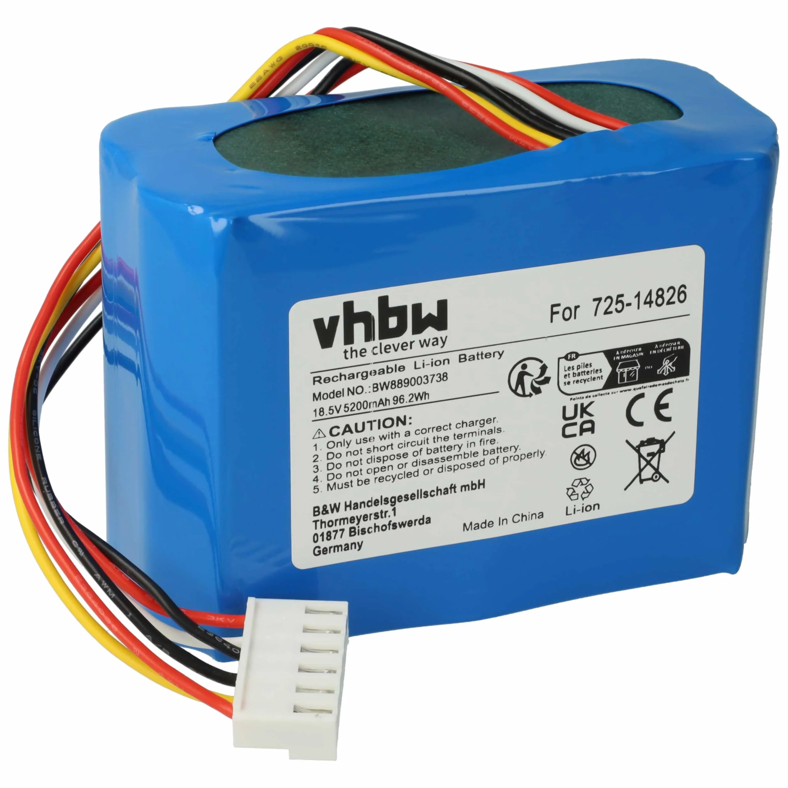 vhbw Akumulator kompatybilny z Robomow 1000 PRO 2000 PRO RK 1000 2000 5200 mAh 18,5 V Li-Ion