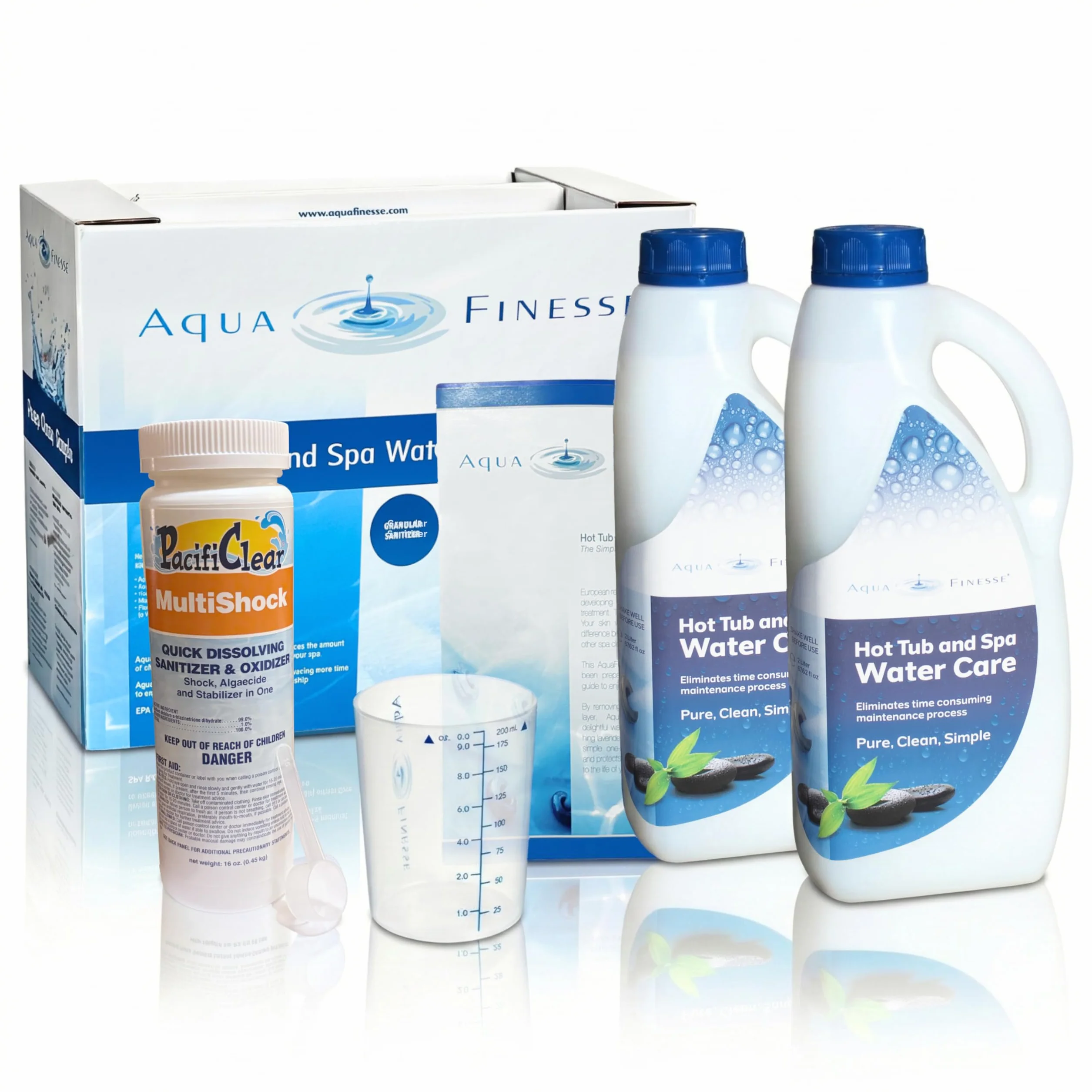 AquaFinesse Hot Tube Wasserpflege-Set Dichlor Pulver