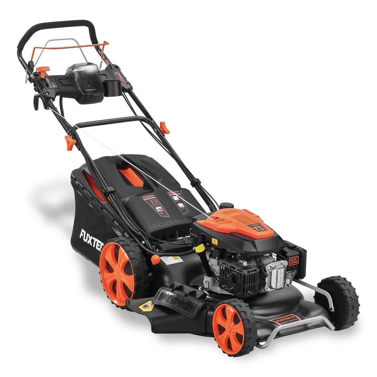 FUXTEC kosiarka benzynowa 53cm, 196ccm, 3,9kW, 42kg, FX-RM5396eS-PRO | Napęd regulowany • rozruch elektryczny • wyrzut boczny • funkcja mulczowania • wysokość koszenia 25 do 75 mm • kosz 70 L