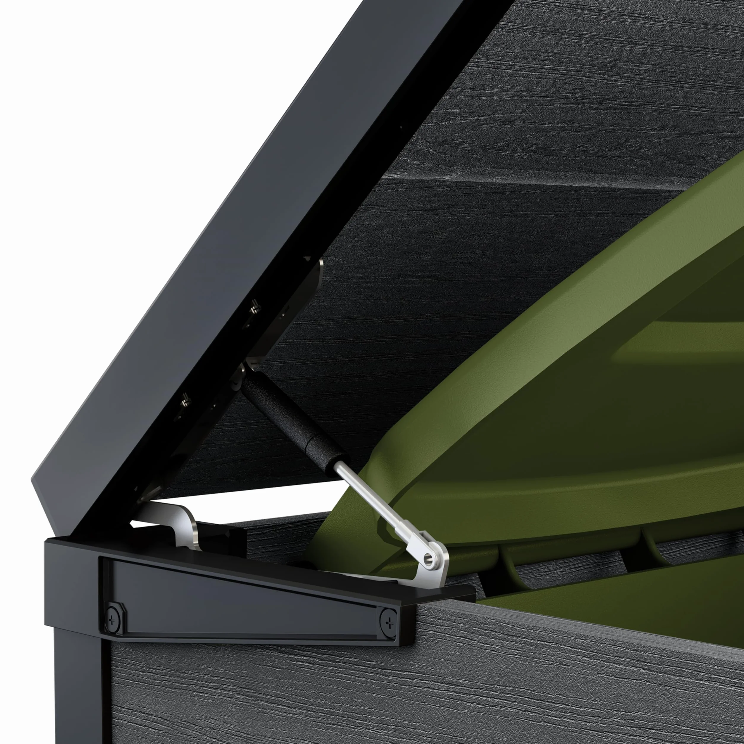 Keter Pojemnik na śmieci Hide Away 2 x 240 l | 138 x 84 x 121 cm | antracyt | pokrywka ze sprężyną gazową | wentylowana | możliwość rozszerzenia