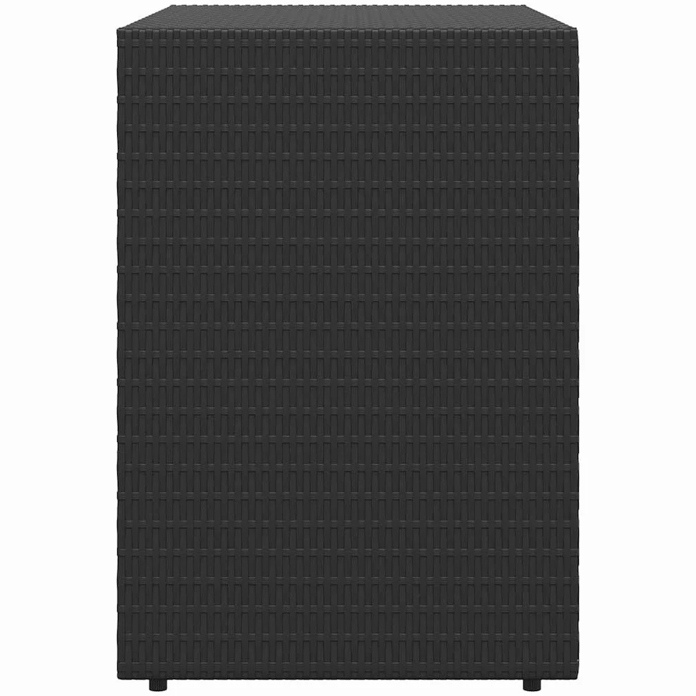 vidaXL Szafka ogrodowa polirattan czarna 100x55,5x80 cm