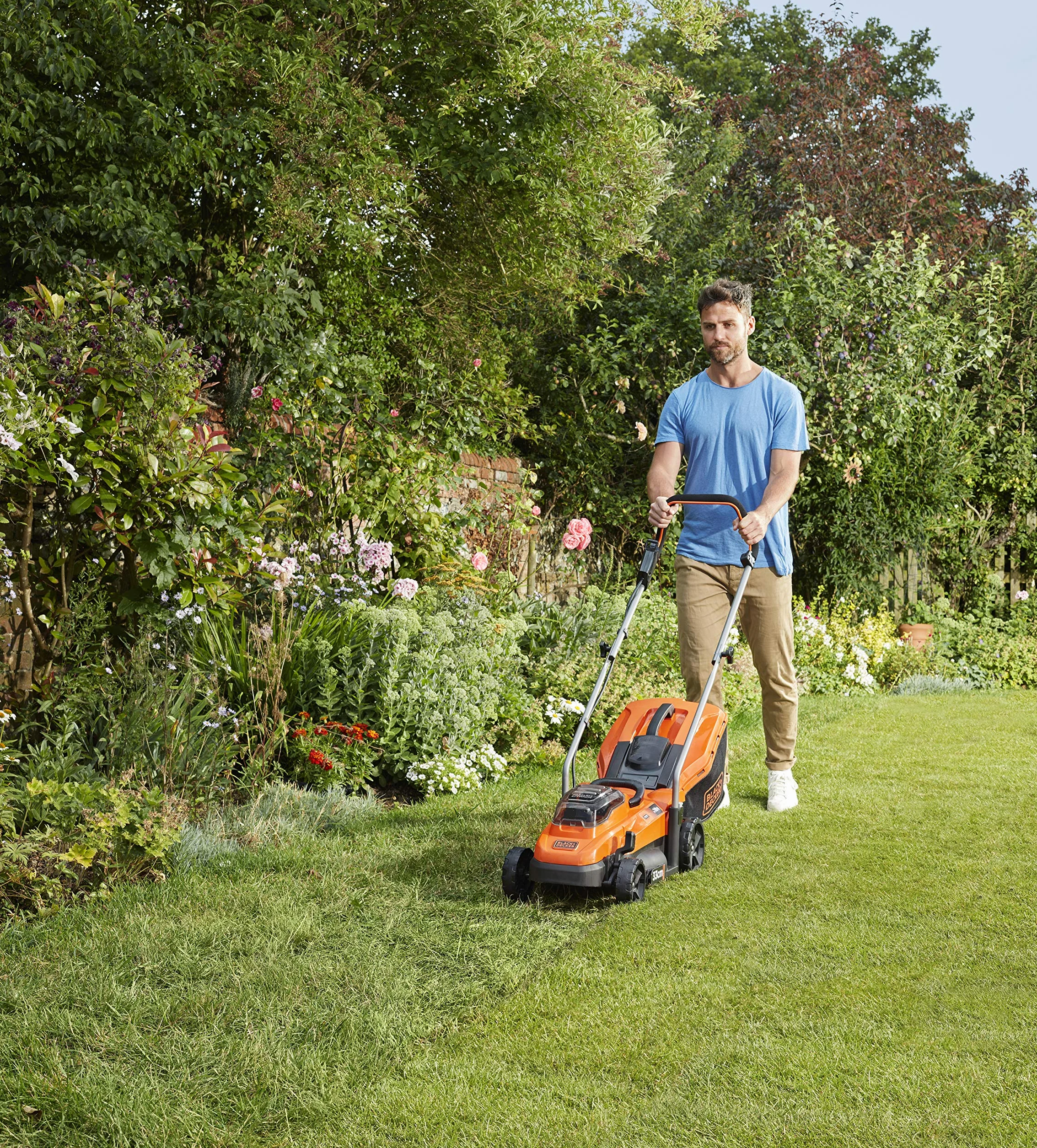 BLACK+DECKER Kosiarka akumulatorowa 18 V BCMW3318N-XJ pomarańczowy czarny