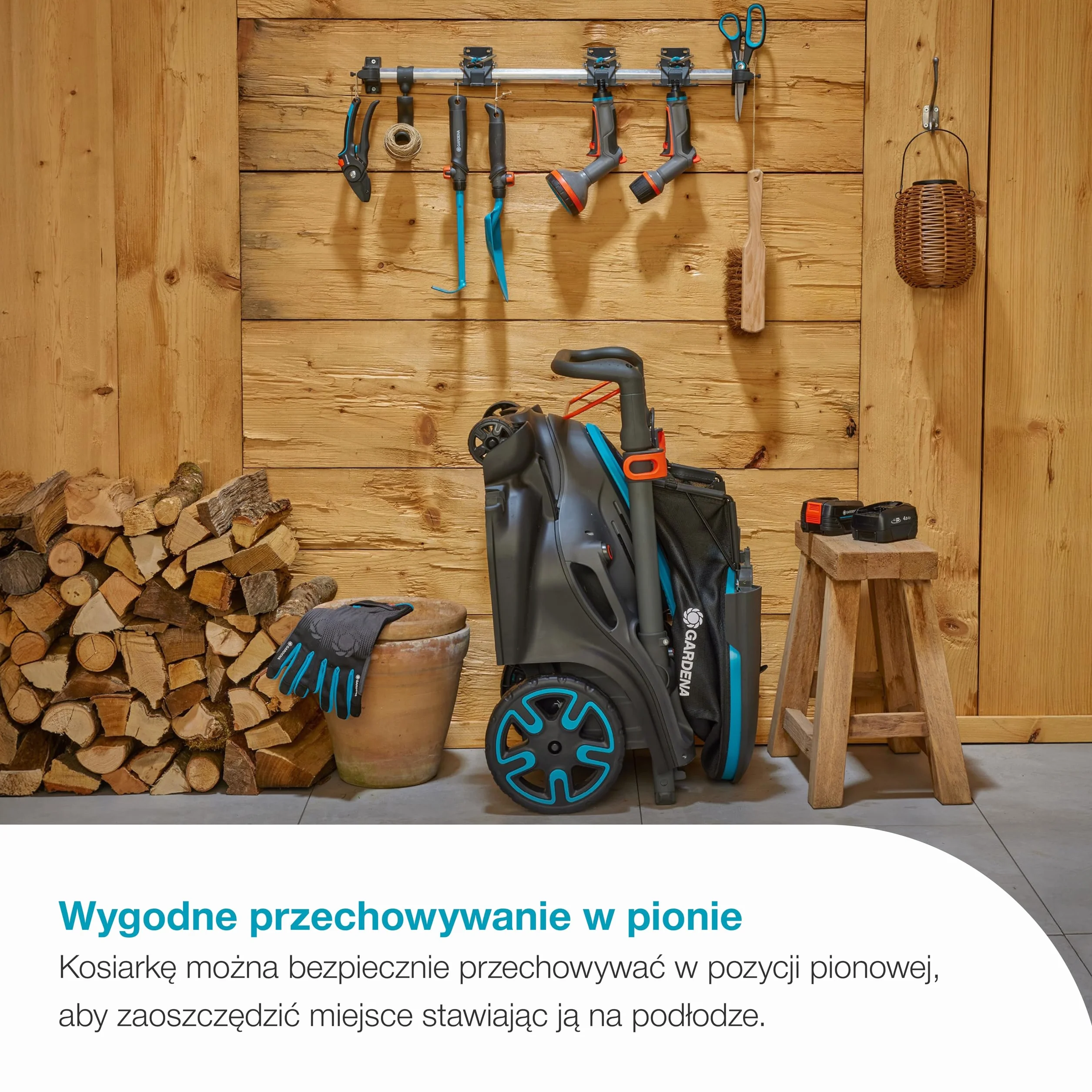 Gardena Kosiarka akumulatorowa PowerMax Duo 46/36 V, szerokość koszenia 46 cm, technologia DuoBlade, w tym akumulator POWER FOR ALL, ergonomiczna konstrukcja, wydajne koszenie trawnika (14646-65)