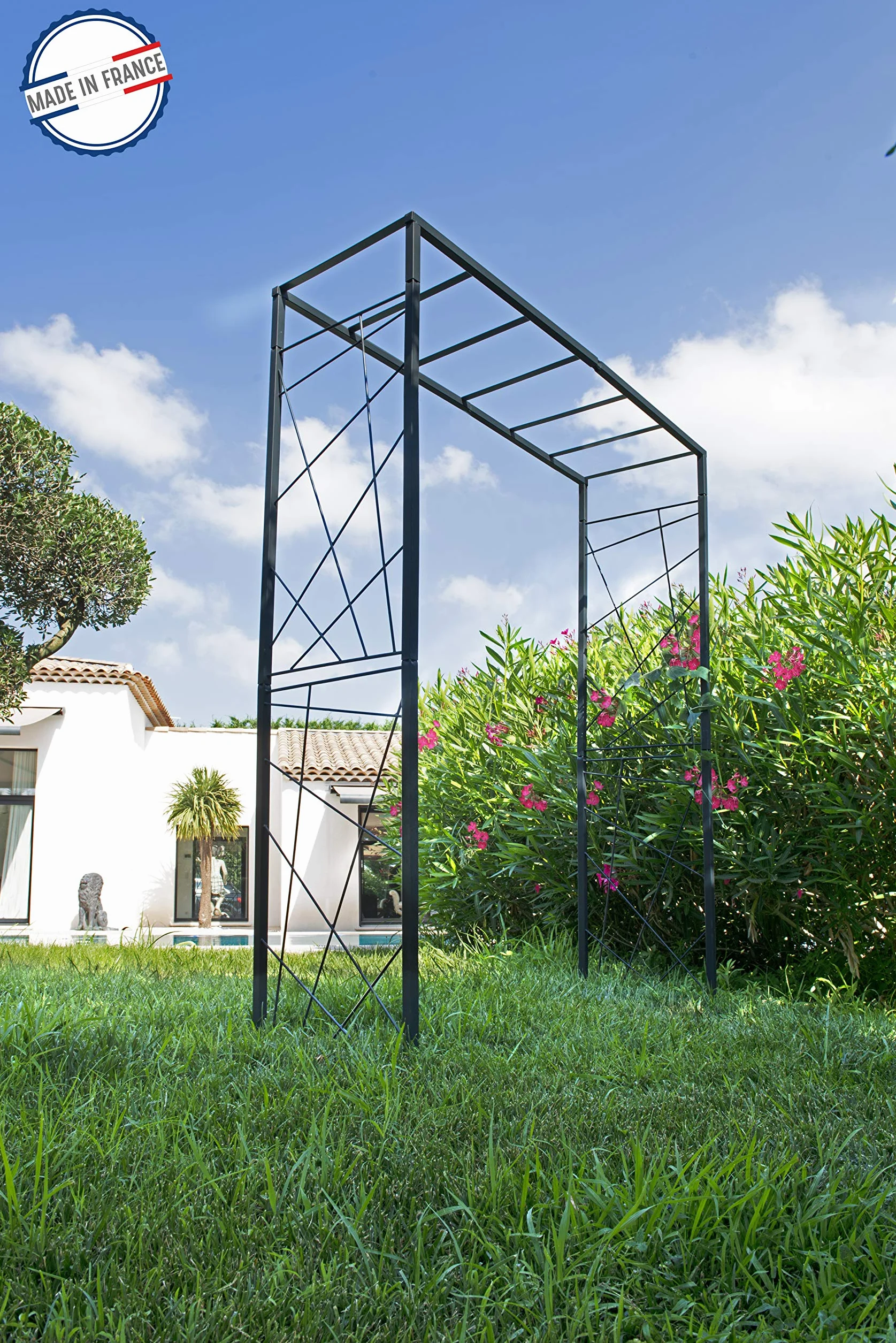 Louis Moulin Pergola Tube CAR25 Mandala antracyt 156 x 50 x 198 cm