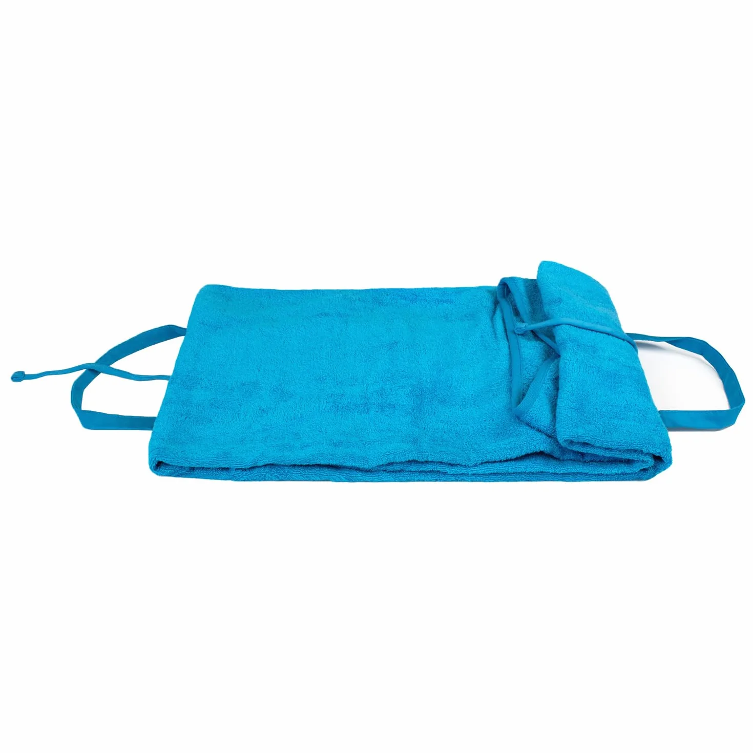 Delindo Lifestyle Miami nakładka na leżak plażowy frotte, turkusowa, z kieszeniami i poduszkami, składany, w 100% z bawełny, 80 x 180 cm