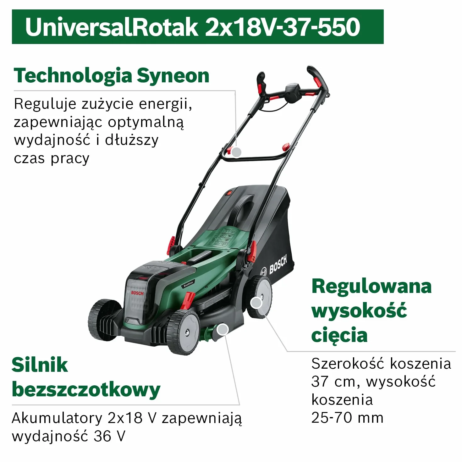 Bosch Kosiarka Akumulatorowa 40 l