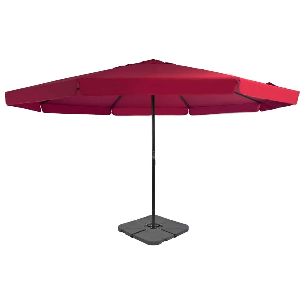 ShGaxin Parasol De Jardin parasol przeciwsłoneczny ze stojakiem na parasol, akcesoria balkonowe, gadżety balkonowe, na zewnątrz, kolor czerwony