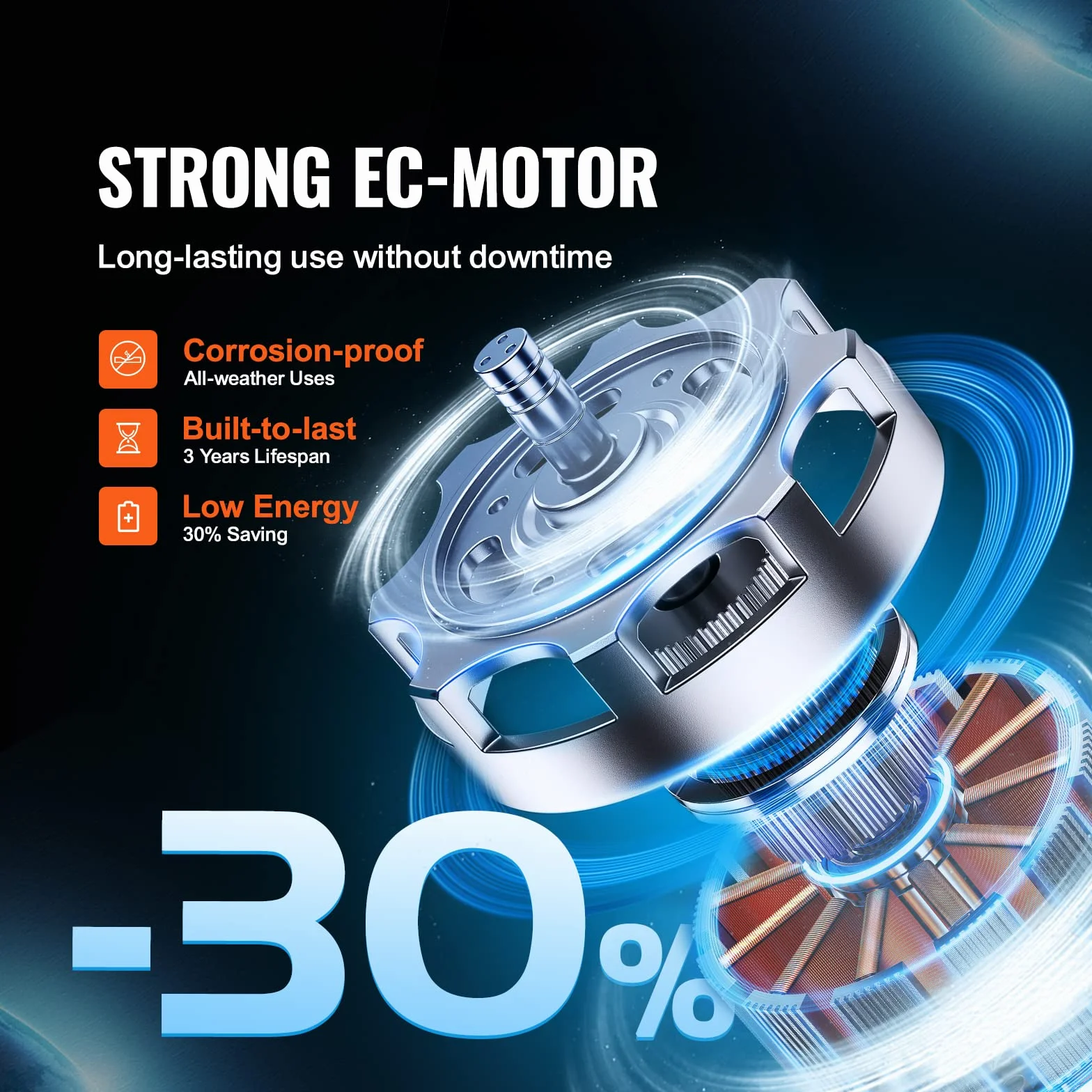 VEVOR Inline wentylator kanałowy, 21 W, 205 CFM z regulatorem temperatury i wilgotności, cichy silnik EC, wentylator wyciągowy do chłodzenia, wzmacniacza wzrostu, hydroponiki