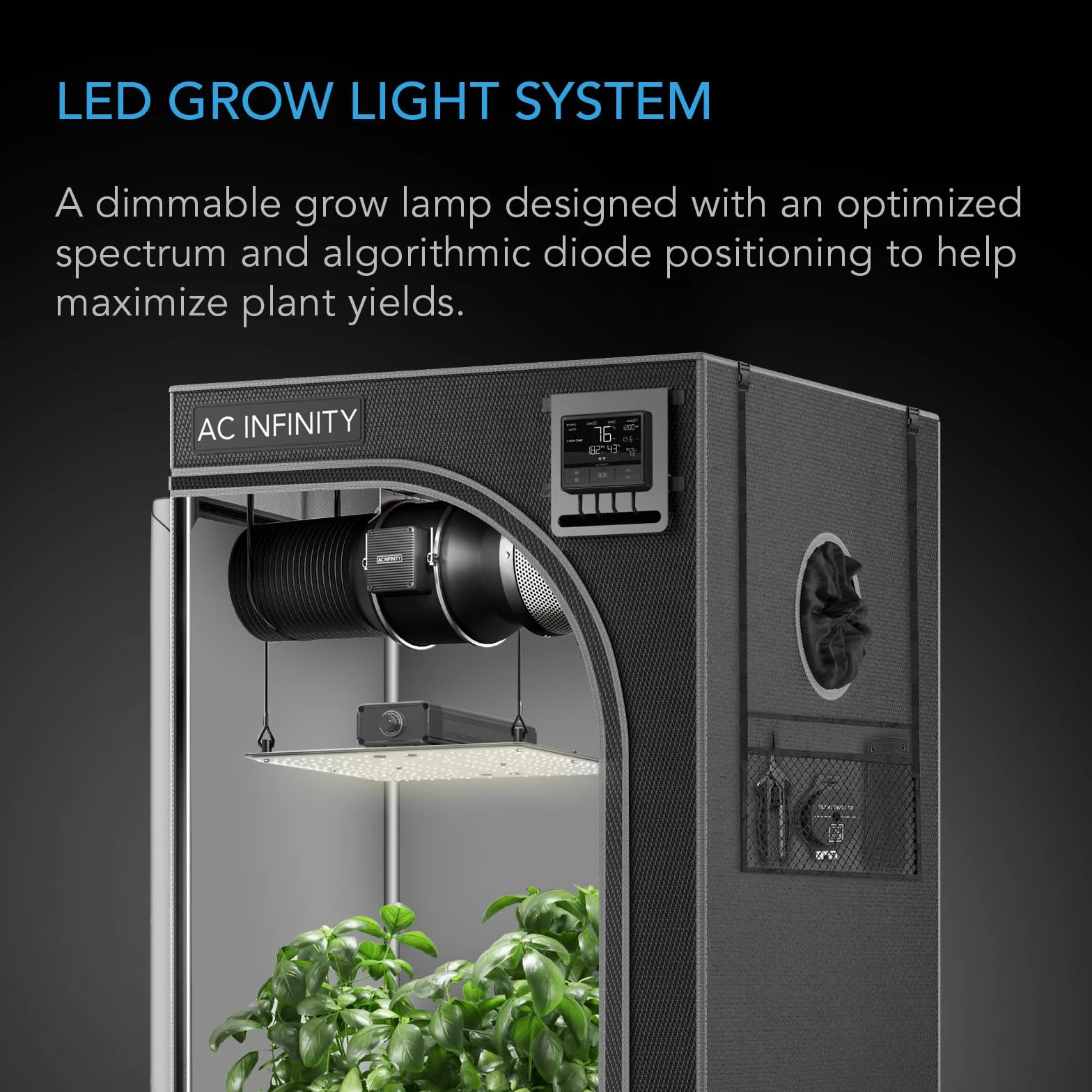 AC Infinity IONBOARD S22 LED Grow Light 60x60 cm Samsung LM301H Full Spectrum