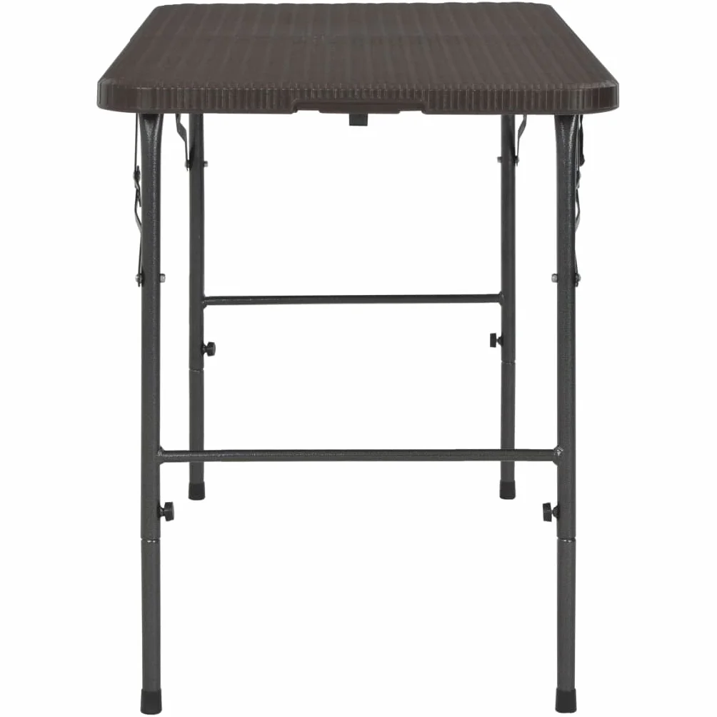 vidaXL Składany stół ogrodowy brązowy 120x60x74 cm HDPE