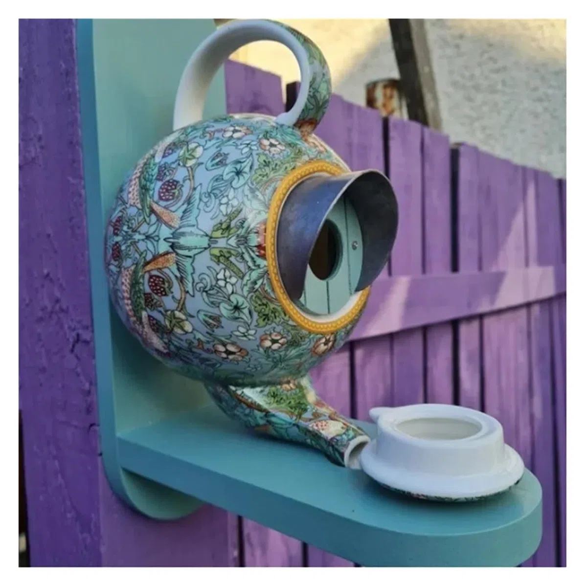 Karmnik Dla Ptaków Czajniczek Budki Wiszące Karmniki Kolibrów Dzikich Drewniany Ceramiczny Żywiczny Domek Wystrój Ogrodu łAtwy W Utrzymaniu(Red)