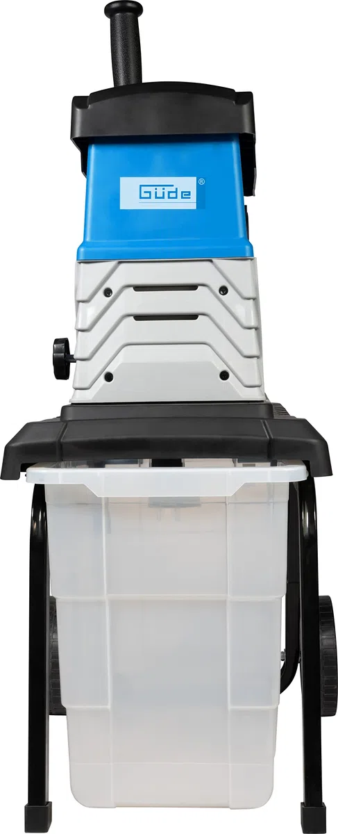 Güde 94375 GH 2800 Super Silent rozdrabniacz ogrodowy (2800 W, silnik indukcyjny, pojemnik 55 l, maks. grubość gałęzi: 45 mm, cichy), kolor niebieski