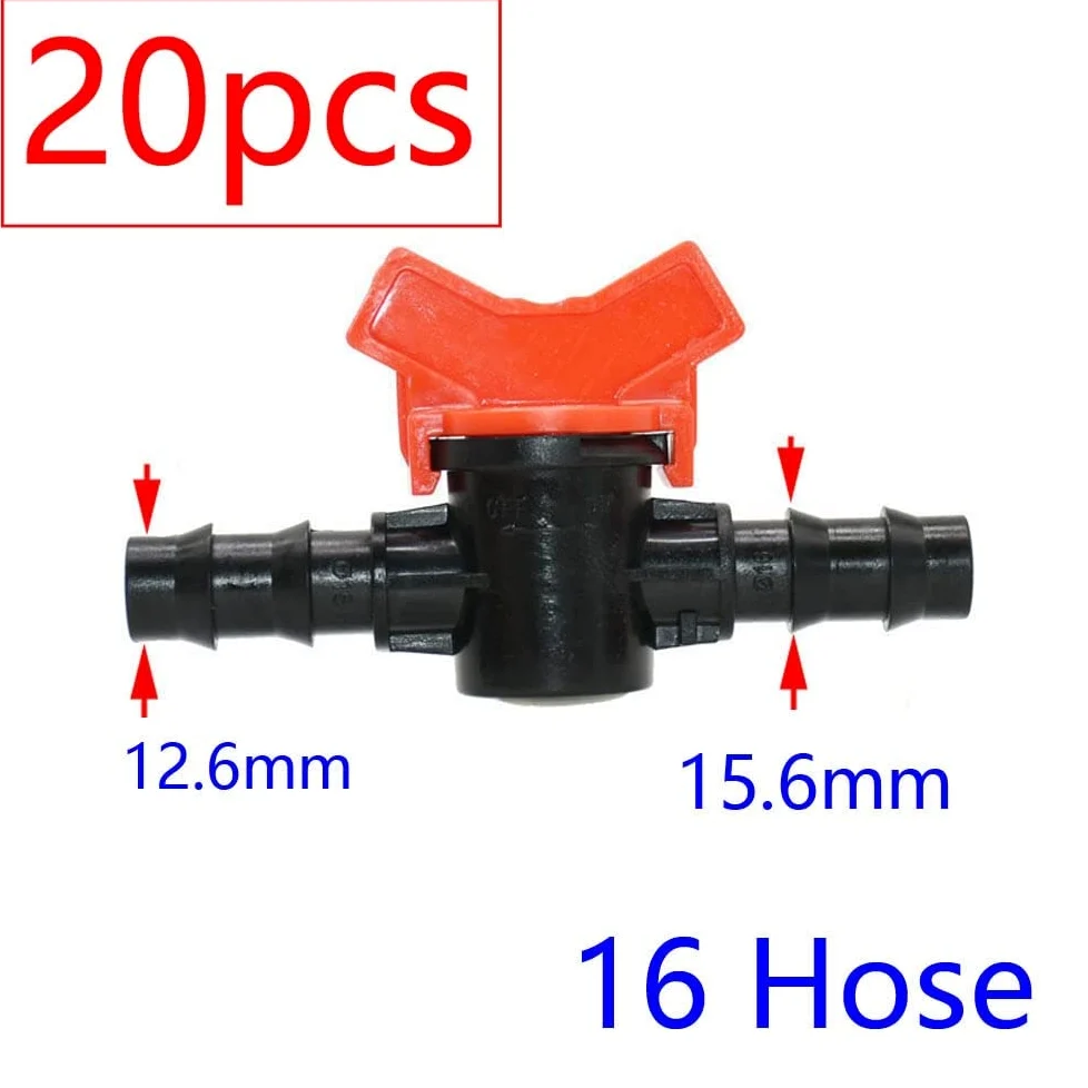 Adapter do węża ogrodowego 20 sztuk zaworu nawadniającego kropelkowego 4/7 3/8/10/12/16/20/25 mm rura kran ogrodowy 1/2" 3/4" męska rura wodna złącze Barb (kolor: N)