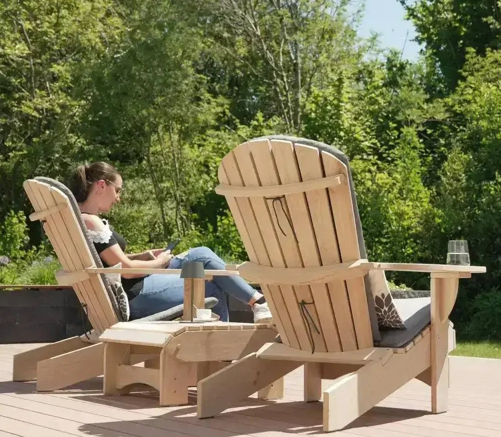Adirondack krzesło ogrodowe z litego dębu zestaw do montażu odporne na warunki atmosferyczne