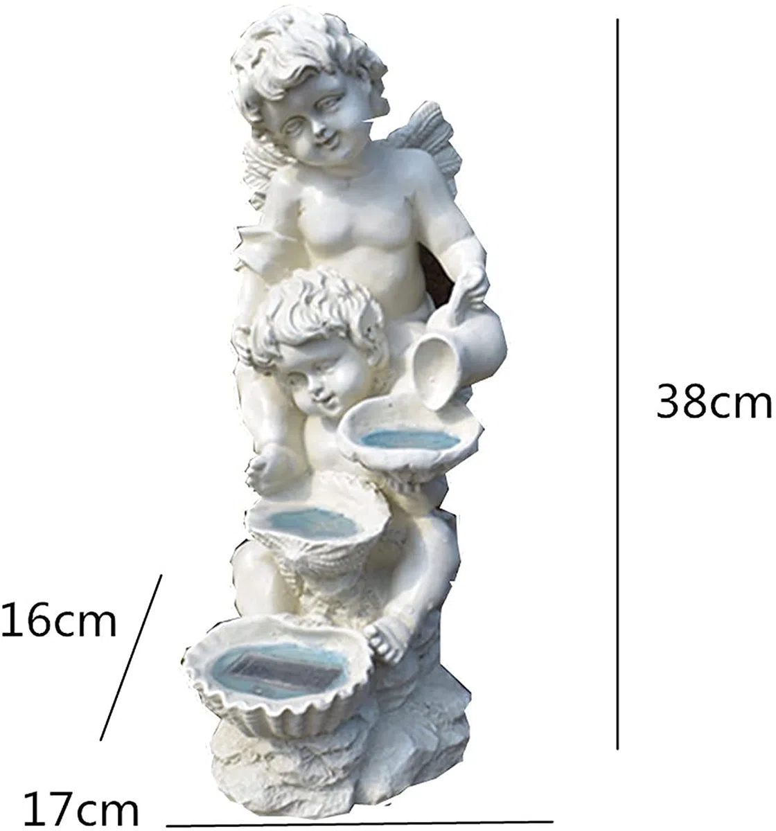 38 cm ogród słoneczny żywica chłopcy anioł na zewnątrz dom pokój dekoracja rzeźba statua europejska figurka figurki wewnętrzne